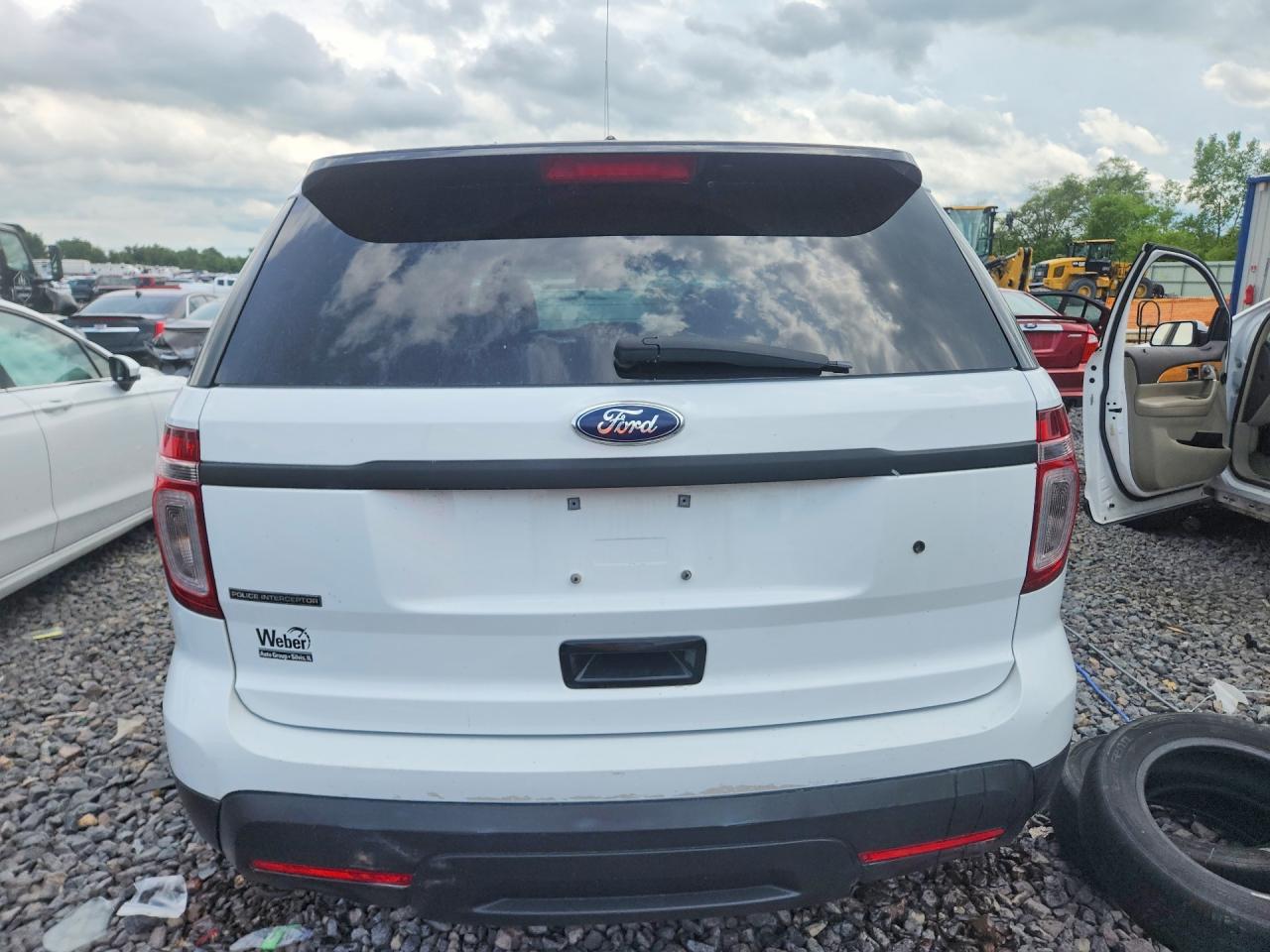 2015 Ford Explorer Police Interceptor White vin: 1FM5K8AR7FGC28598
