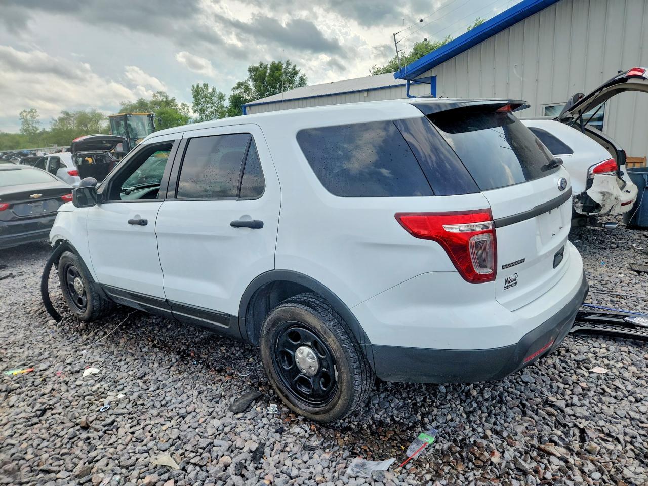 2015 Ford Explorer Police Interceptor White vin: 1FM5K8AR7FGC28598