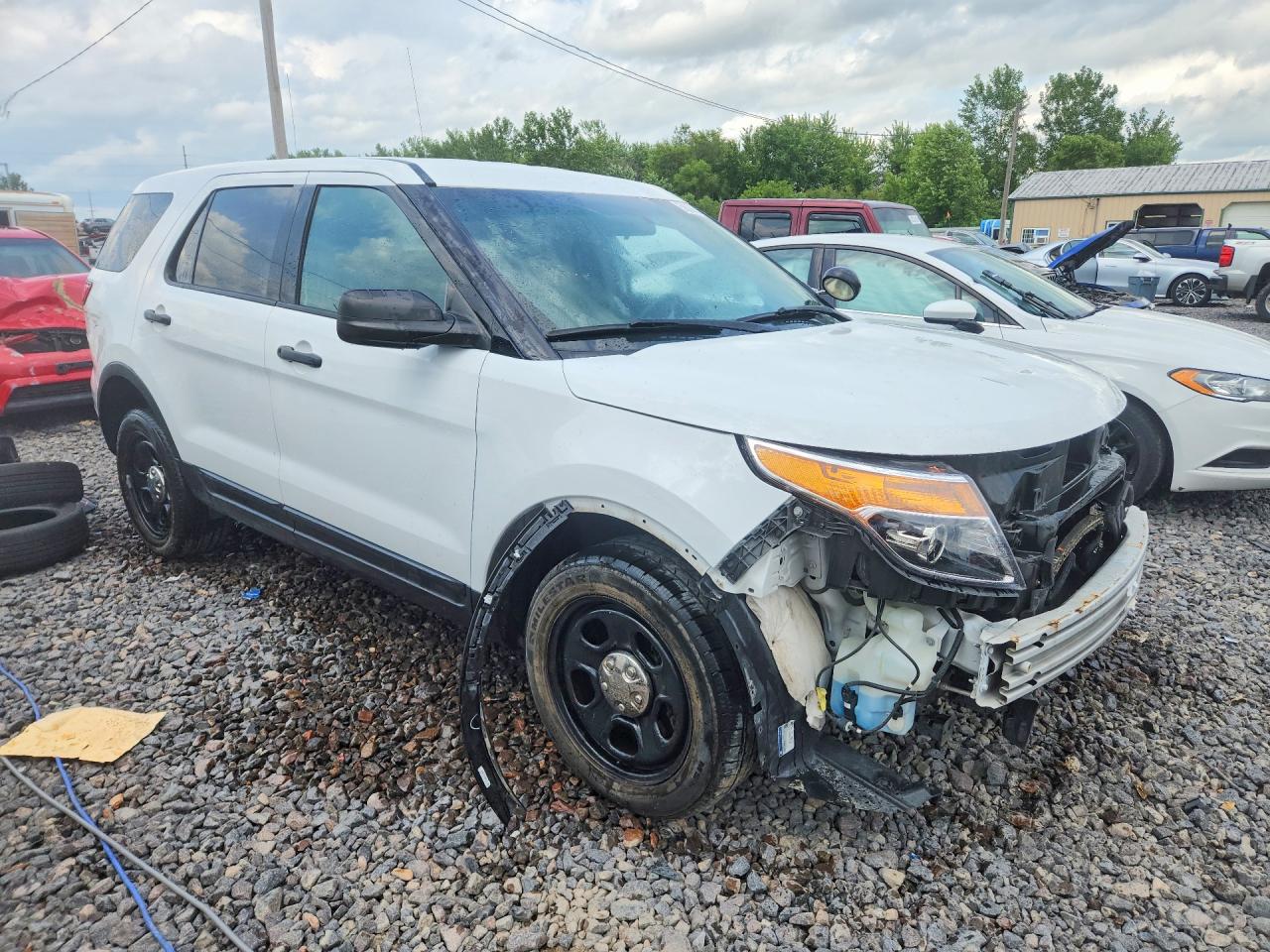 2015 Ford Explorer Police Interceptor White vin: 1FM5K8AR7FGC28598