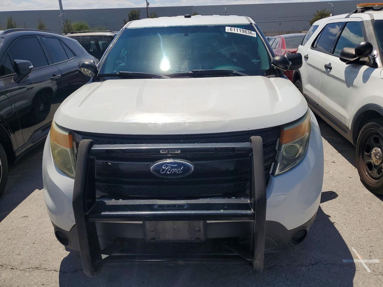 2014 Ford Explorer Police Interceptor White vin: 1FM5K8AR8EGA09289