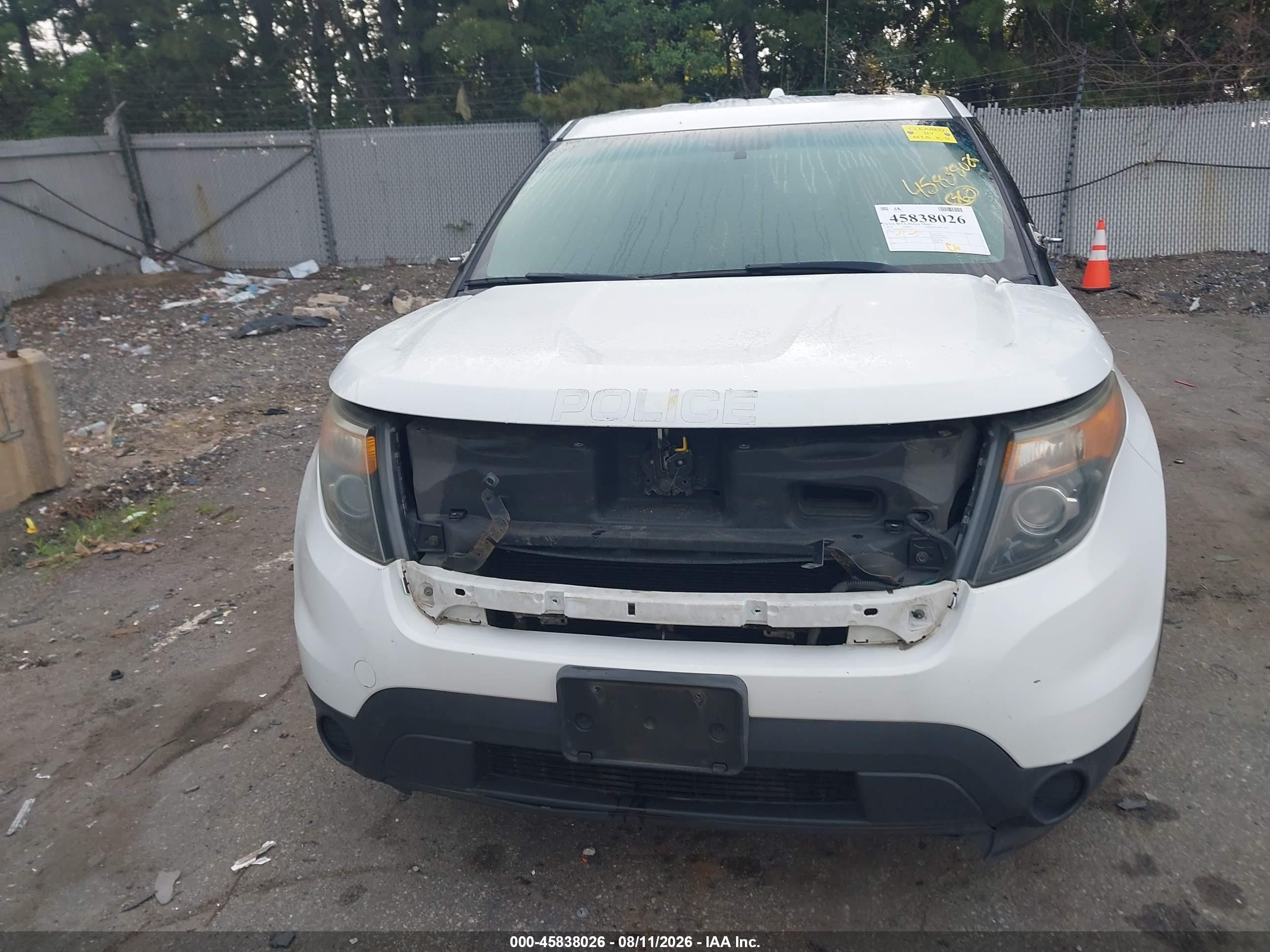 2014 Ford Utility Police Interceptor   White vin: 1FM5K8AR8EGC50091