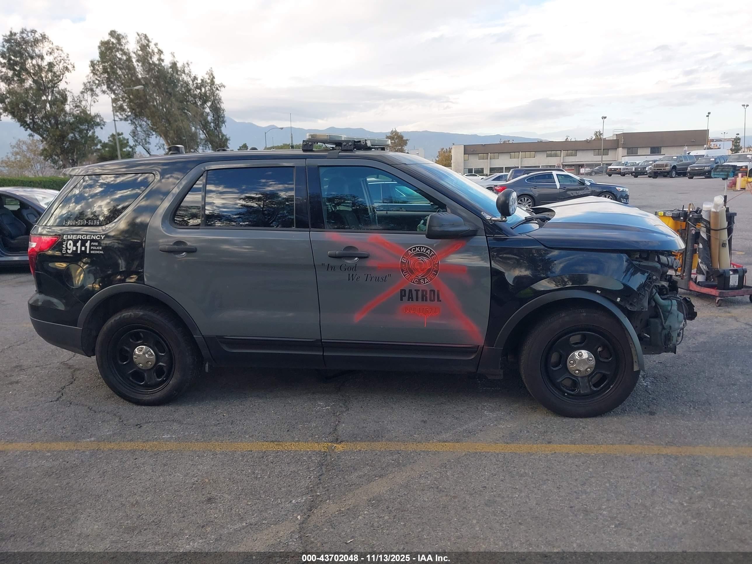 2015 Ford Utility Police Interceptor   Black vin: 1FM5K8AR8FGB41356