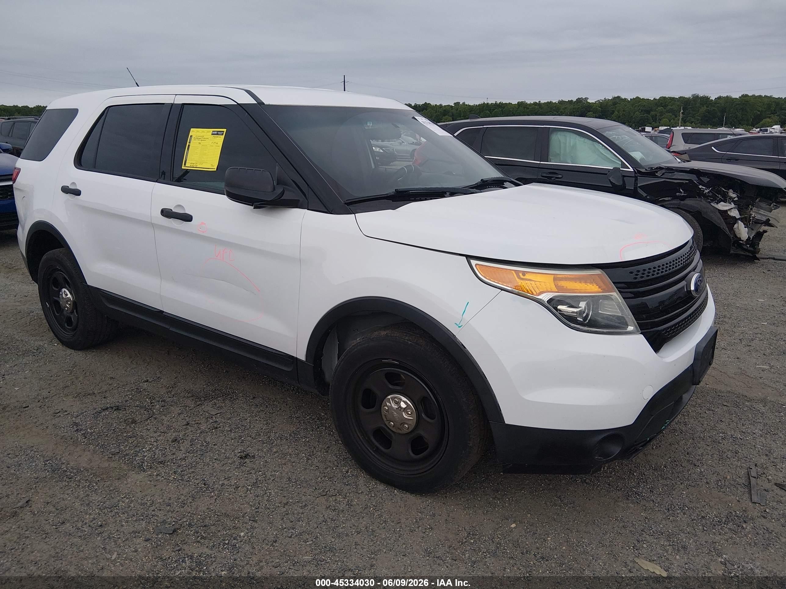 2013 Ford Utility Police Interceptor   White vin: 1FM5K8AR9DGC07071