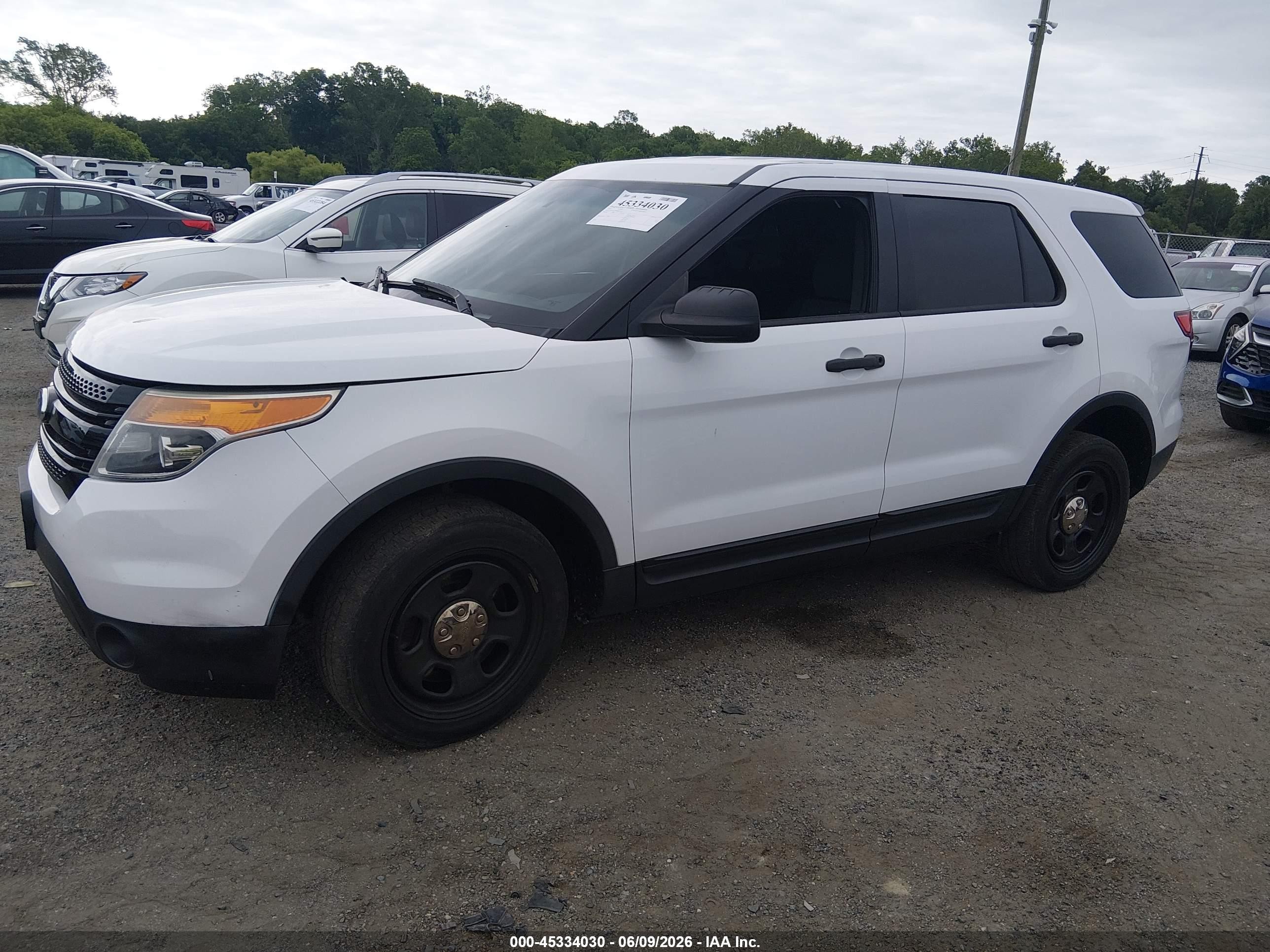 2013 Ford Utility Police Interceptor   White vin: 1FM5K8AR9DGC07071