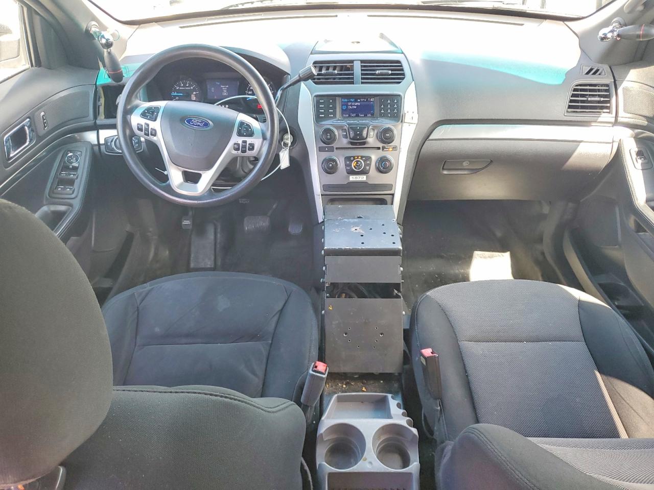 2014 Ford Explorer Police Interceptor White vin: 1FM5K8AR9EGA75916