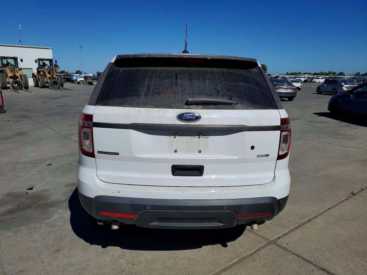 2014 Ford Explorer Police Interceptor White vin: 1FM5K8ARXEGA60390