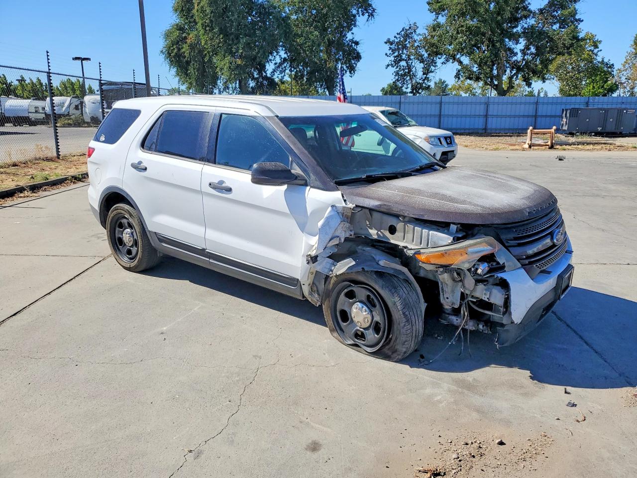 2014 Ford Explorer Police Interceptor White vin: 1FM5K8ARXEGA60390