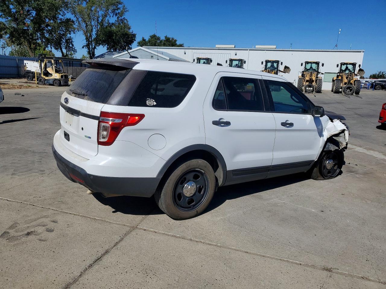 2014 Ford Explorer Police Interceptor White vin: 1FM5K8ARXEGA60390