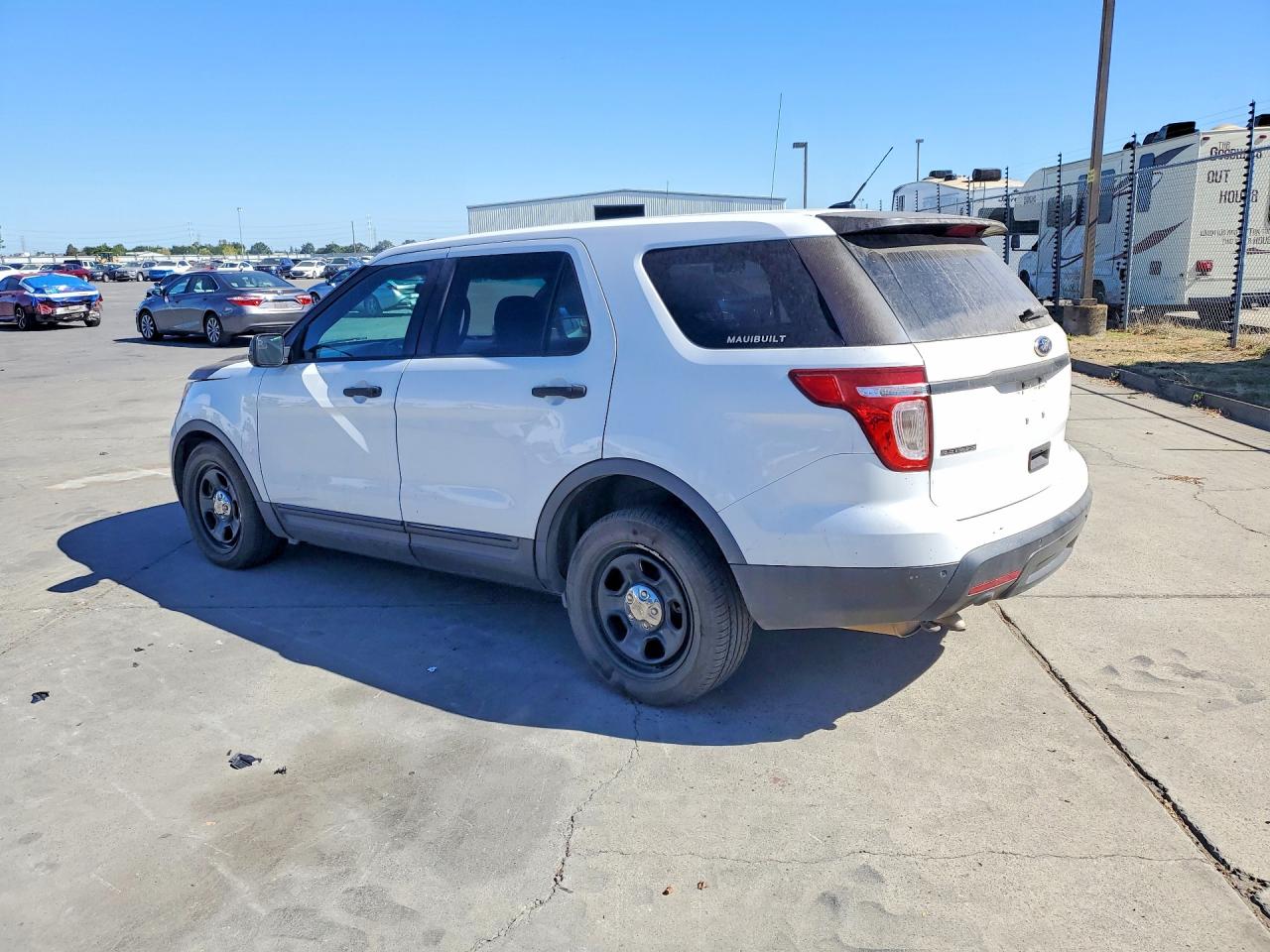 2014 Ford Explorer Police Interceptor White vin: 1FM5K8ARXEGA60390