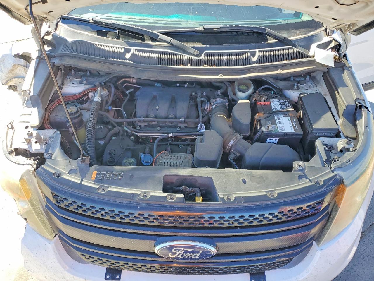2014 Ford Explorer Police Interceptor White vin: 1FM5K8ARXEGA60390