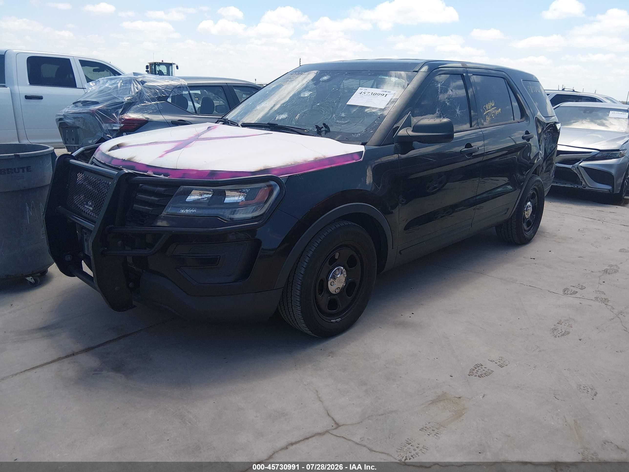 2019 Ford Police Interceptor Utility Черный vin: 1FM5K8AT7KGB24120