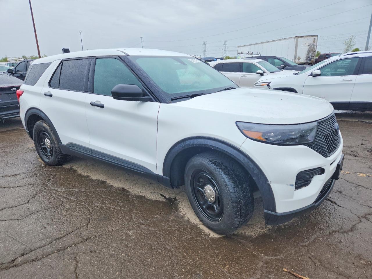 2020 Ford Explorer Police Interceptor White vin: 1FM5K8AW4LGC48860