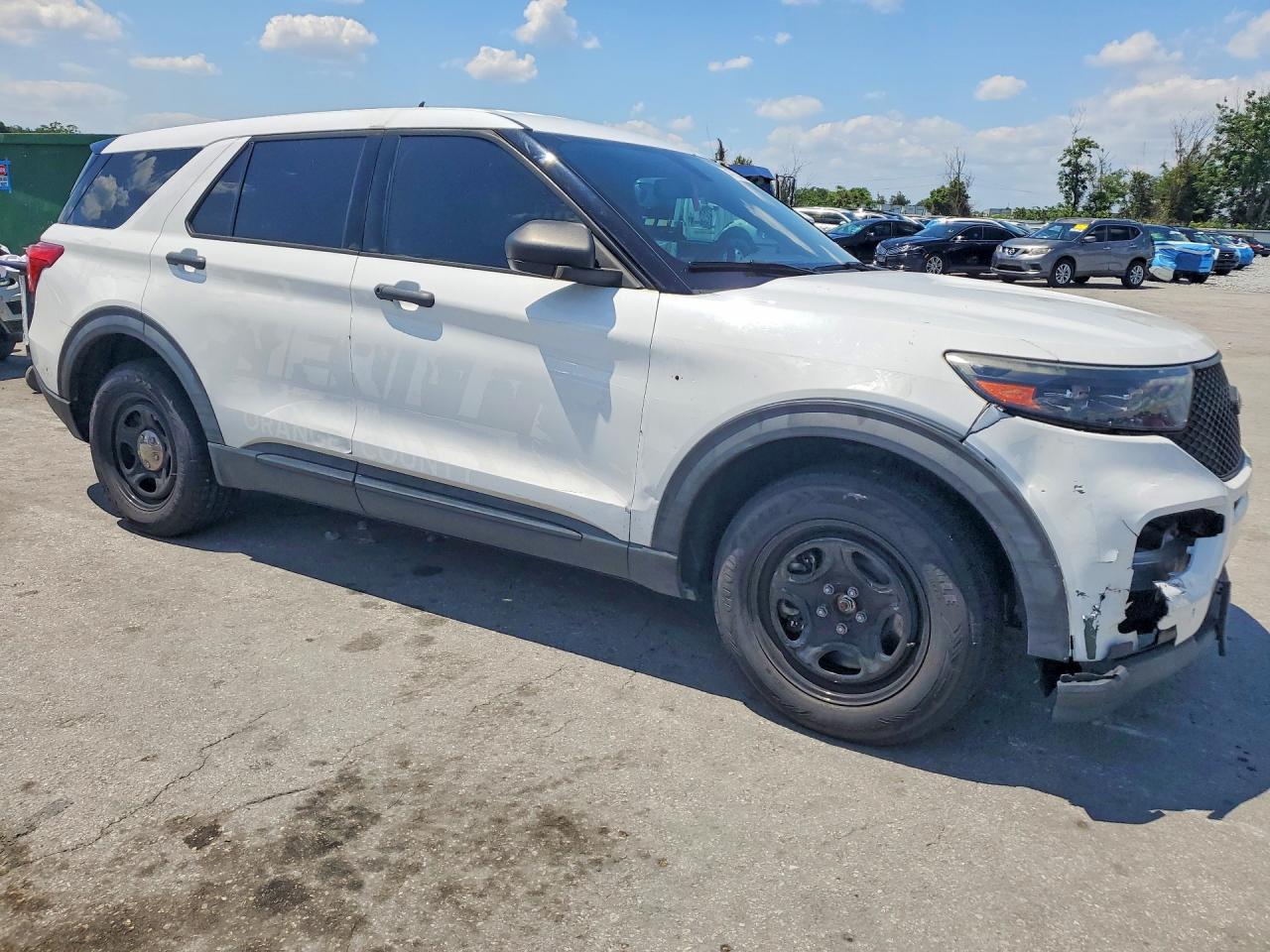 2020 Ford Explorer Police Interceptor White vin: 1FM5K8AW5LGC34983