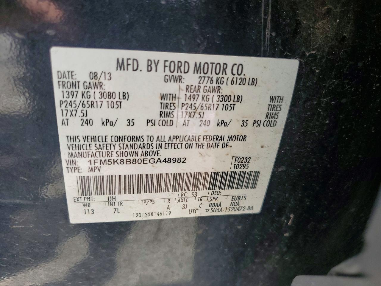 2014 Ford Explorer Black vin: 1FM5K8B80EGA48982