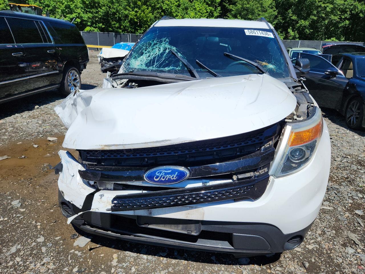 2015 Ford Explorer White vin: 1FM5K8B81FGA00893