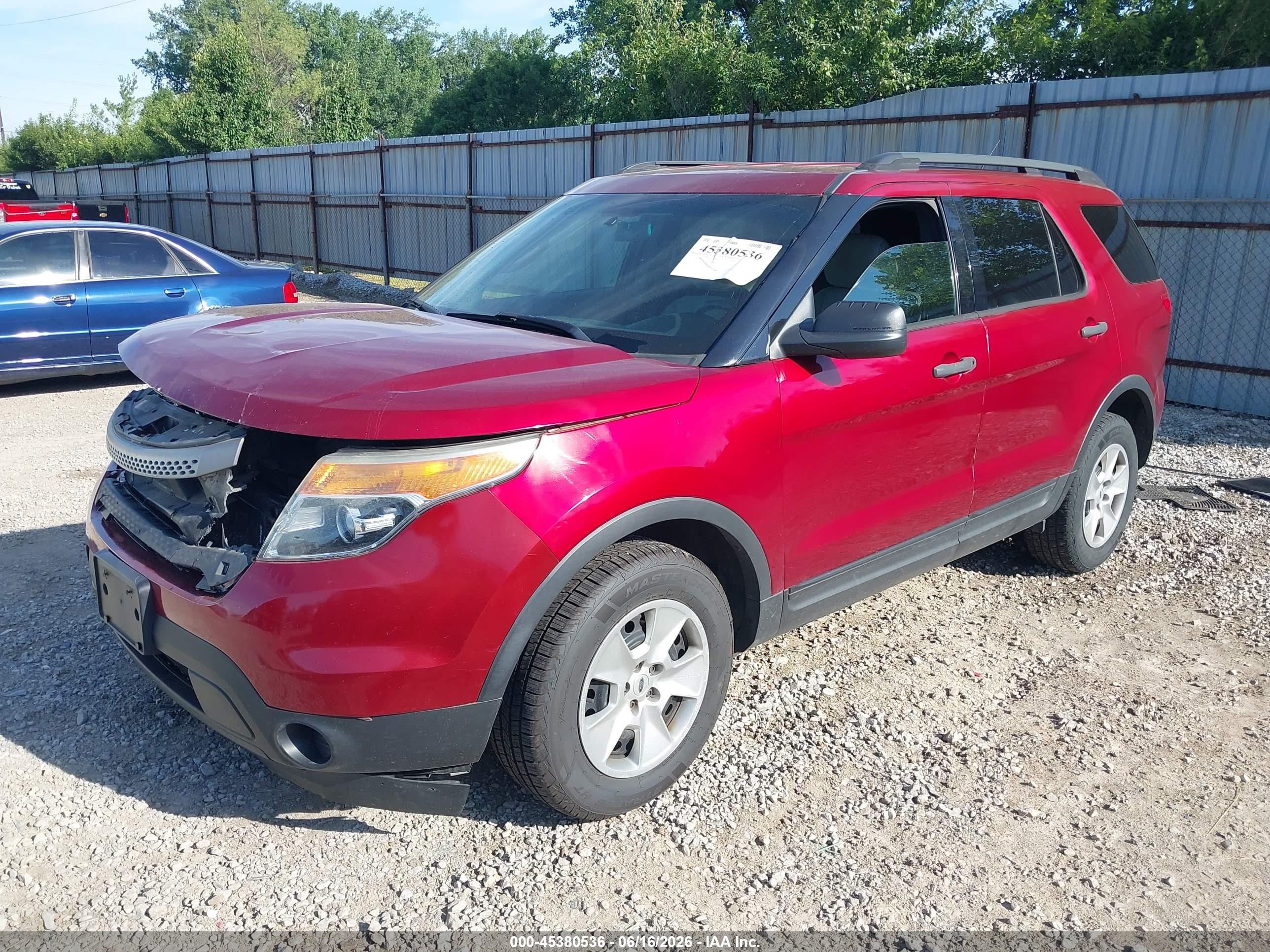 2013 Ford Explorer Red vin: 1FM5K8B82DGA17103