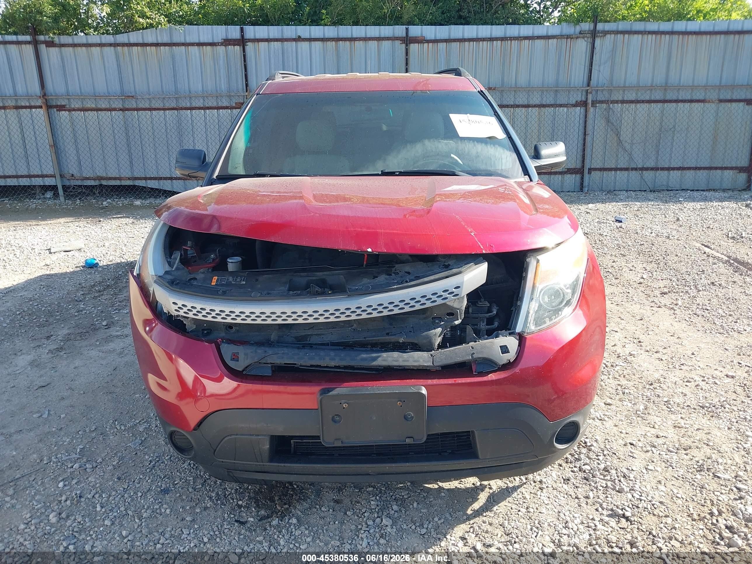 2013 Ford Explorer Red vin: 1FM5K8B82DGA17103