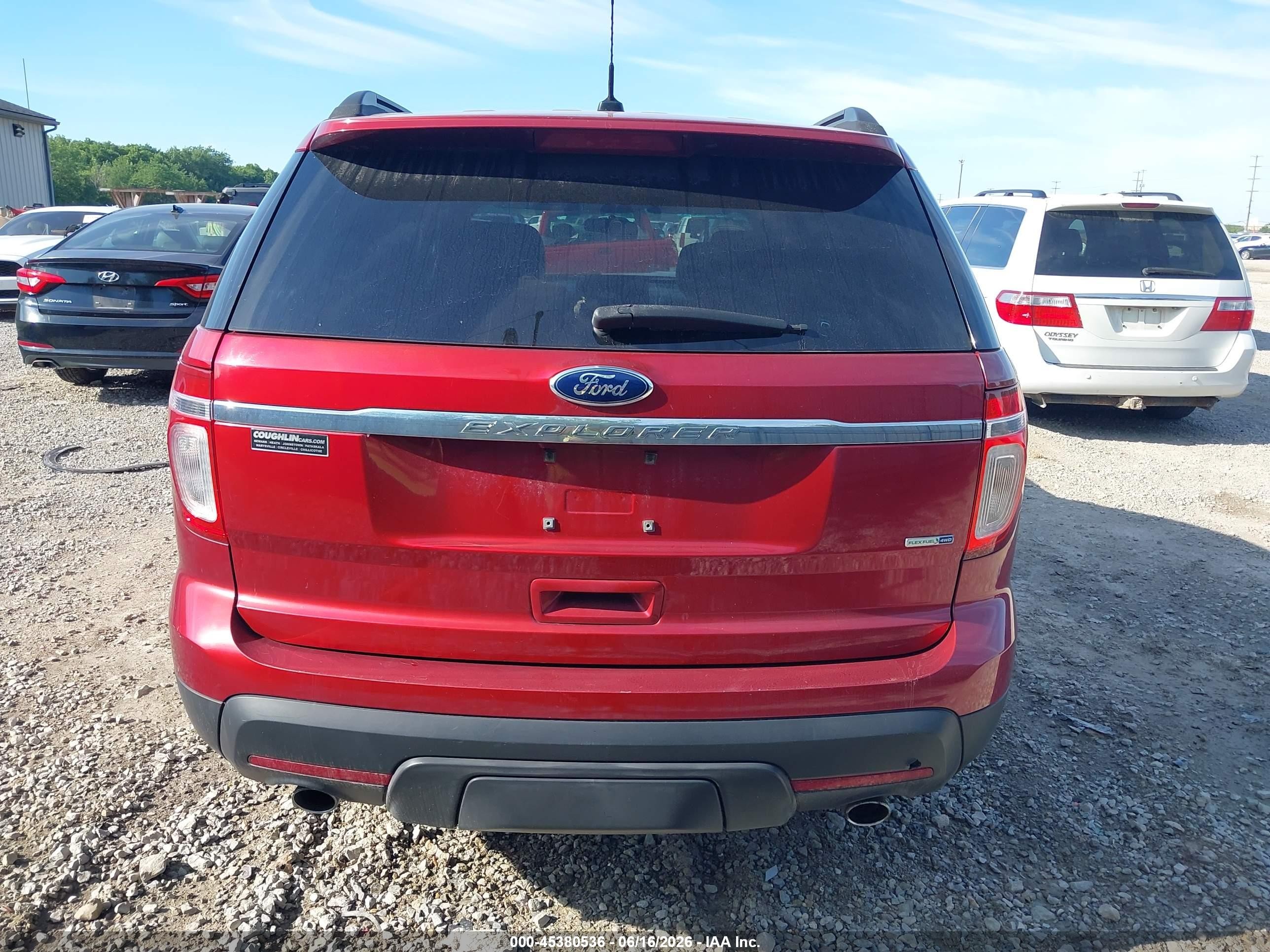 2013 Ford Explorer Red vin: 1FM5K8B82DGA17103
