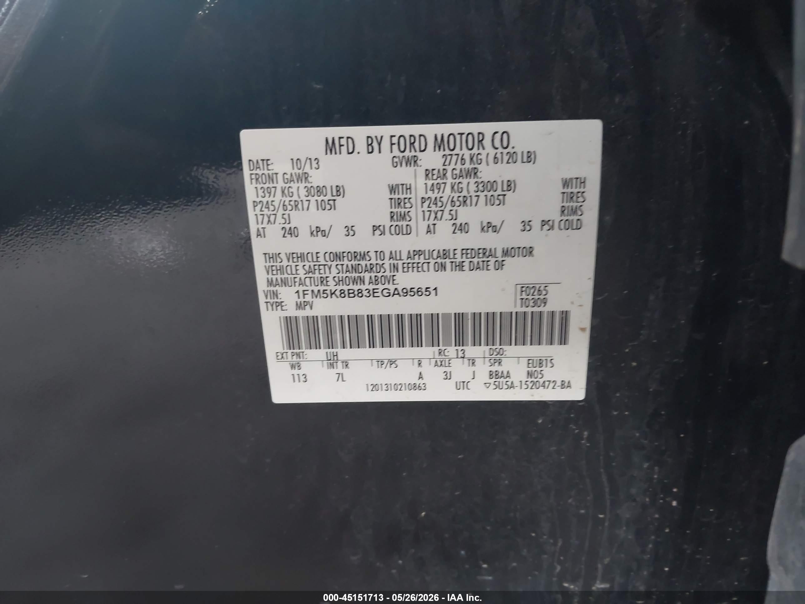 2014 Ford Explorer   Black vin: 1FM5K8B83EGA95651