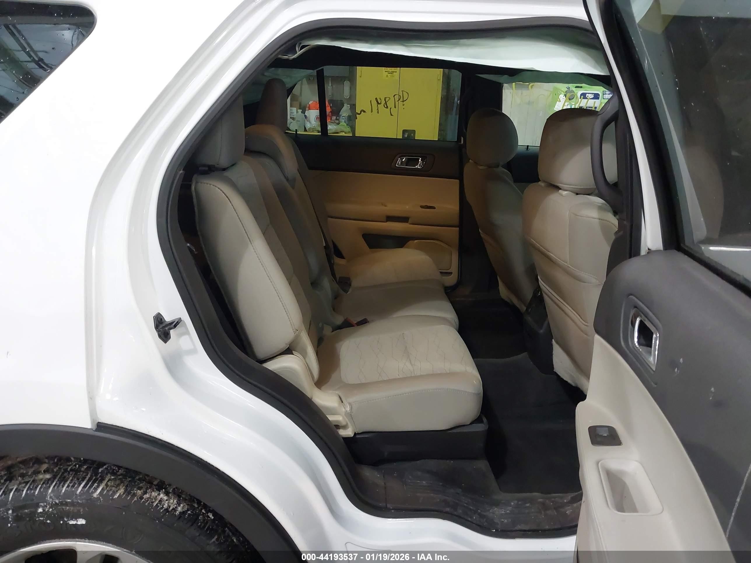 2015 Ford Explorer White vin: 1FM5K8B83FGC41712