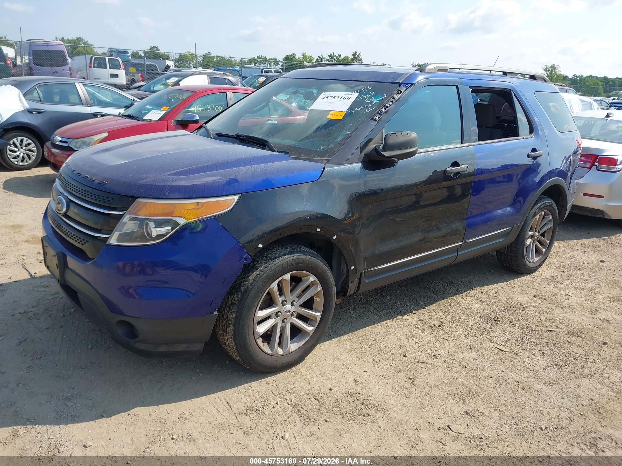 2015 Ford Explorer   Синий vin: 1FM5K8B86FGA35784