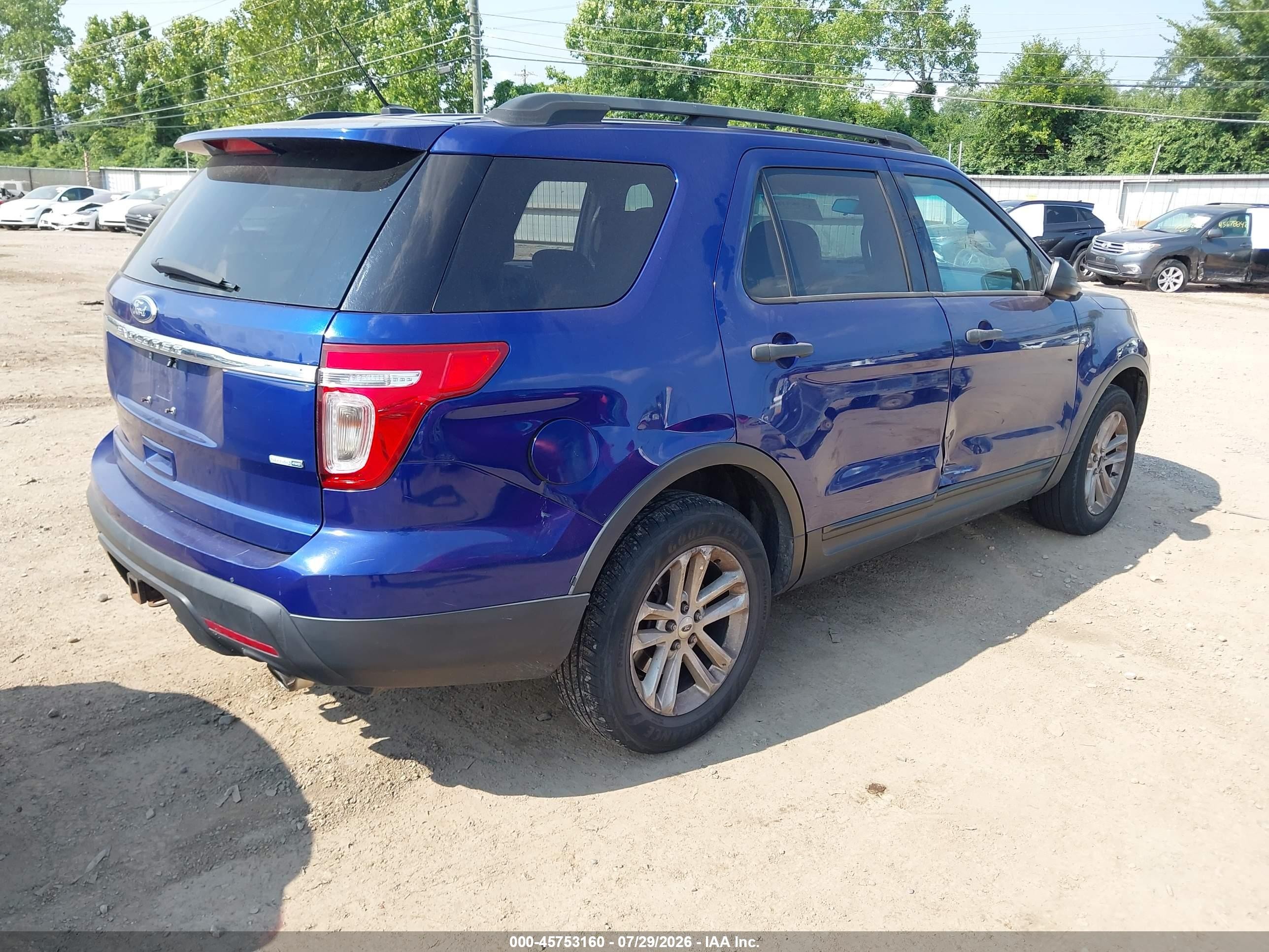2015 Ford Explorer   Синий vin: 1FM5K8B86FGA35784