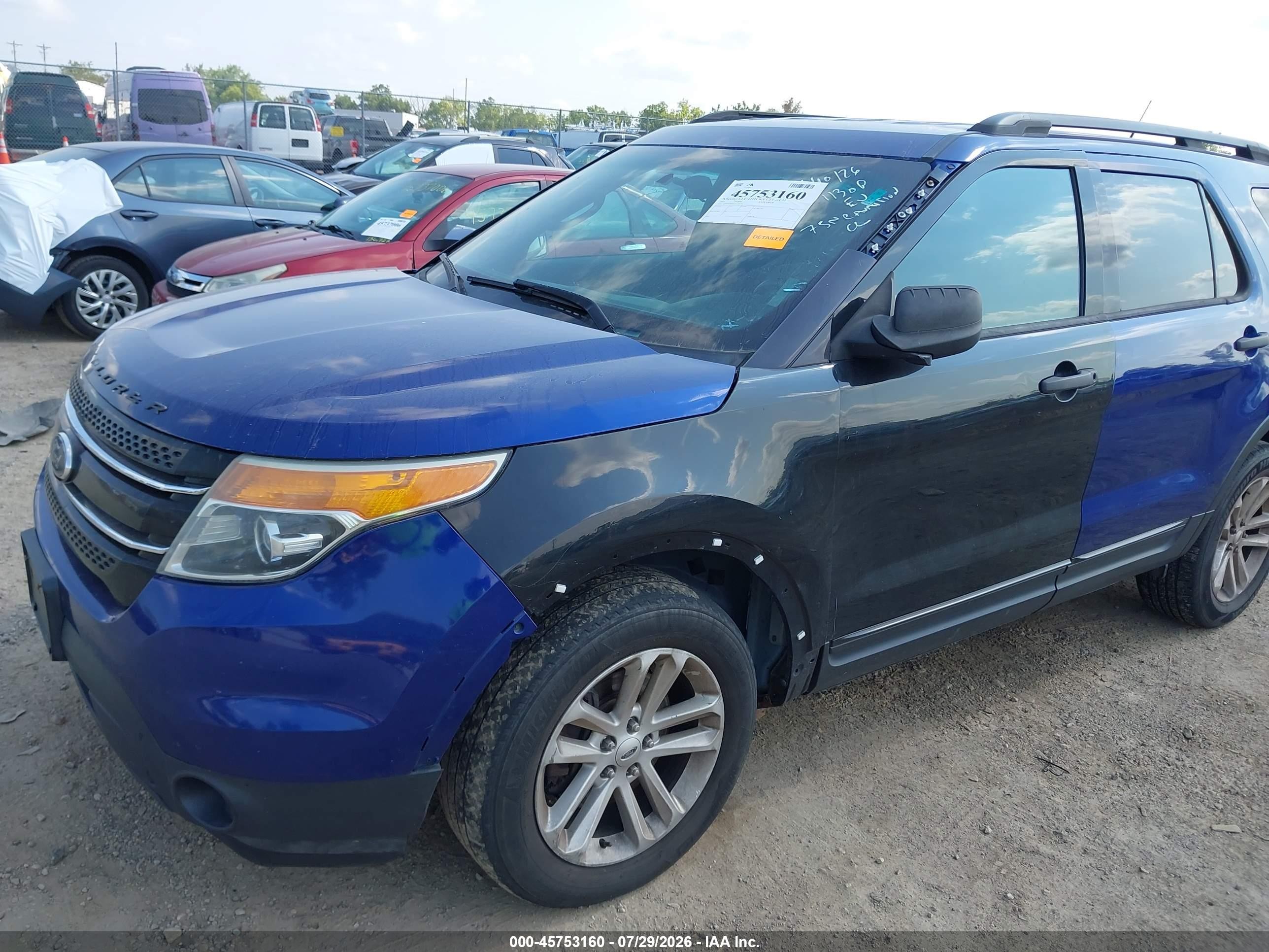2015 Ford Explorer   Синий vin: 1FM5K8B86FGA35784
