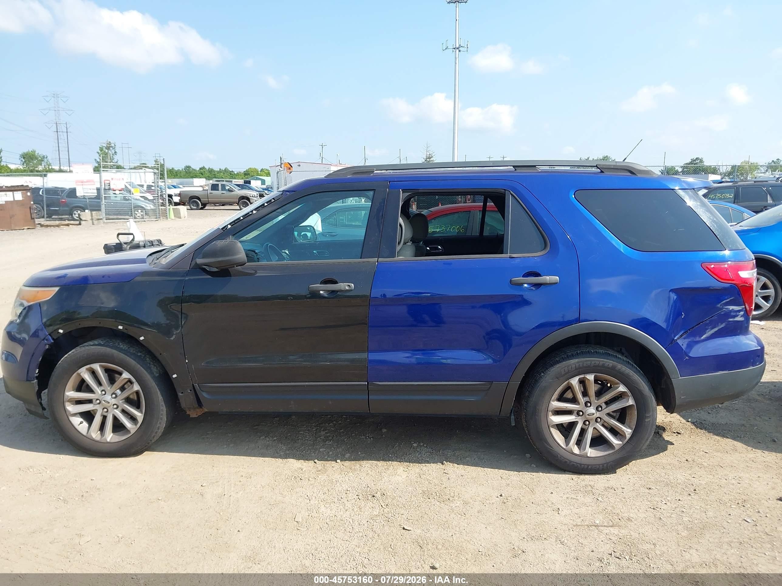2015 Ford Explorer   Синий vin: 1FM5K8B86FGA35784