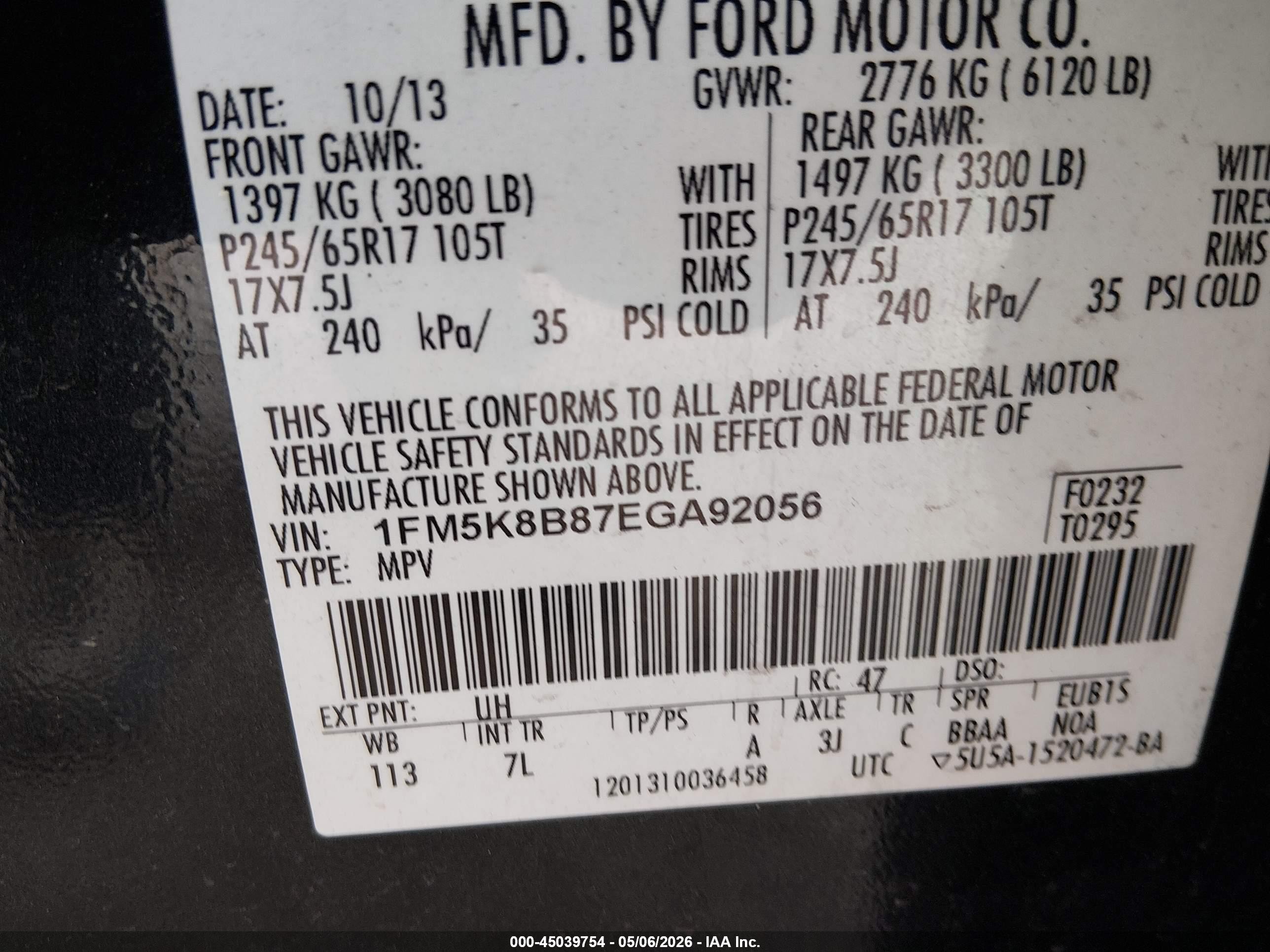 2014 Ford Explorer   Black vin: 1FM5K8B87EGA92056