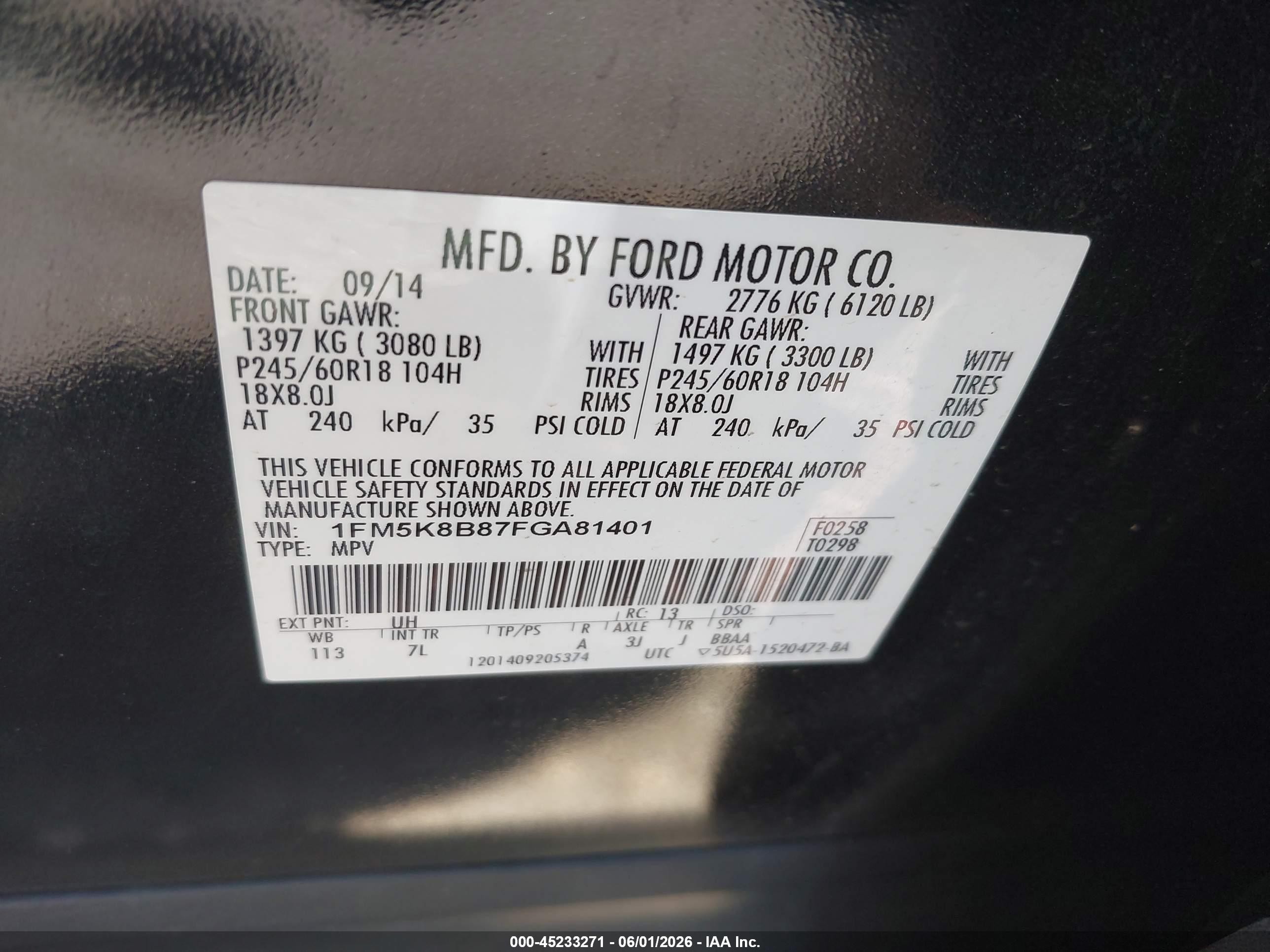 2015 Ford Explorer   Black vin: 1FM5K8B87FGA81401