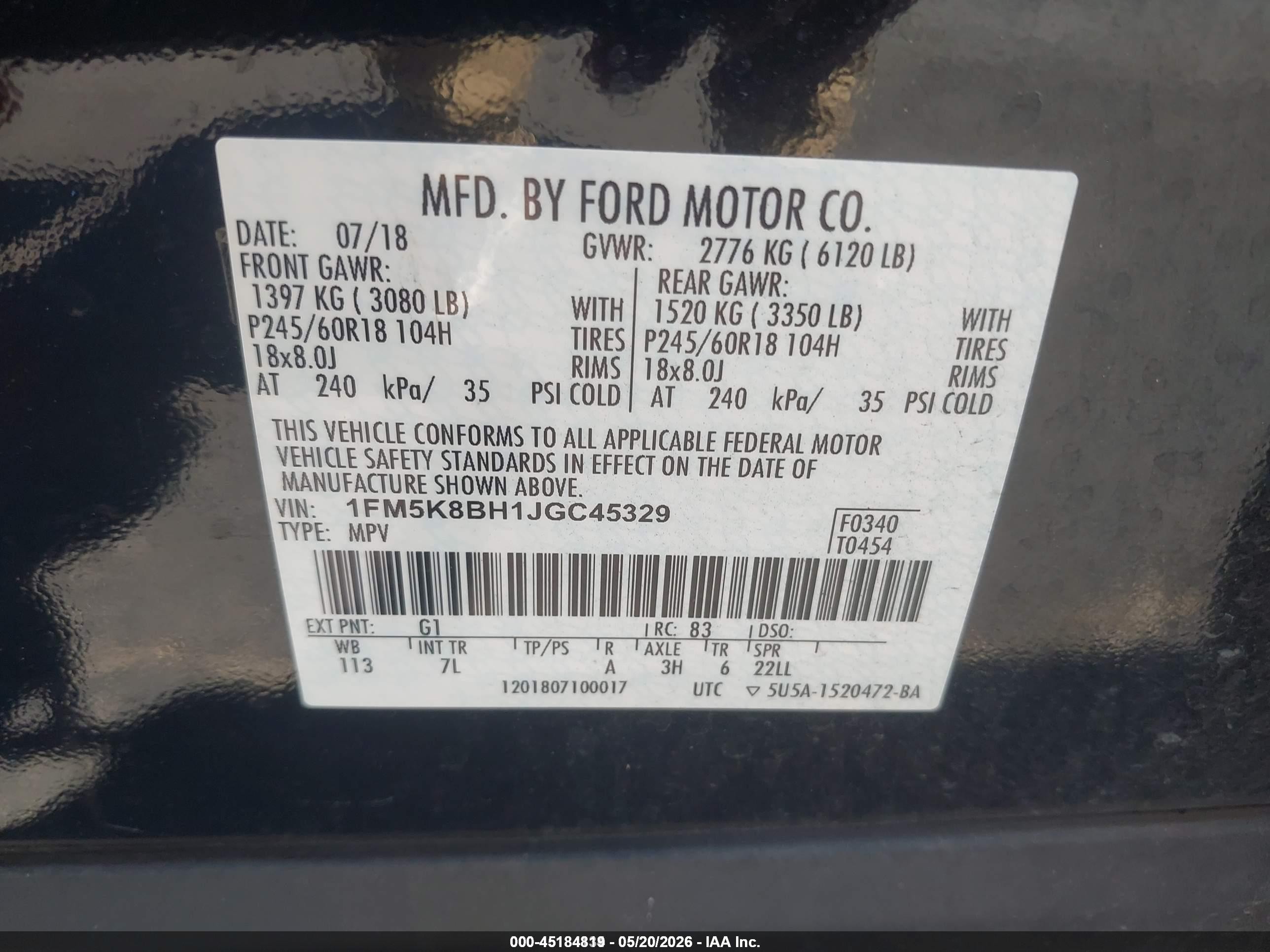 2018 Ford Explorer   Black vin: 1FM5K8BH1JGC45329