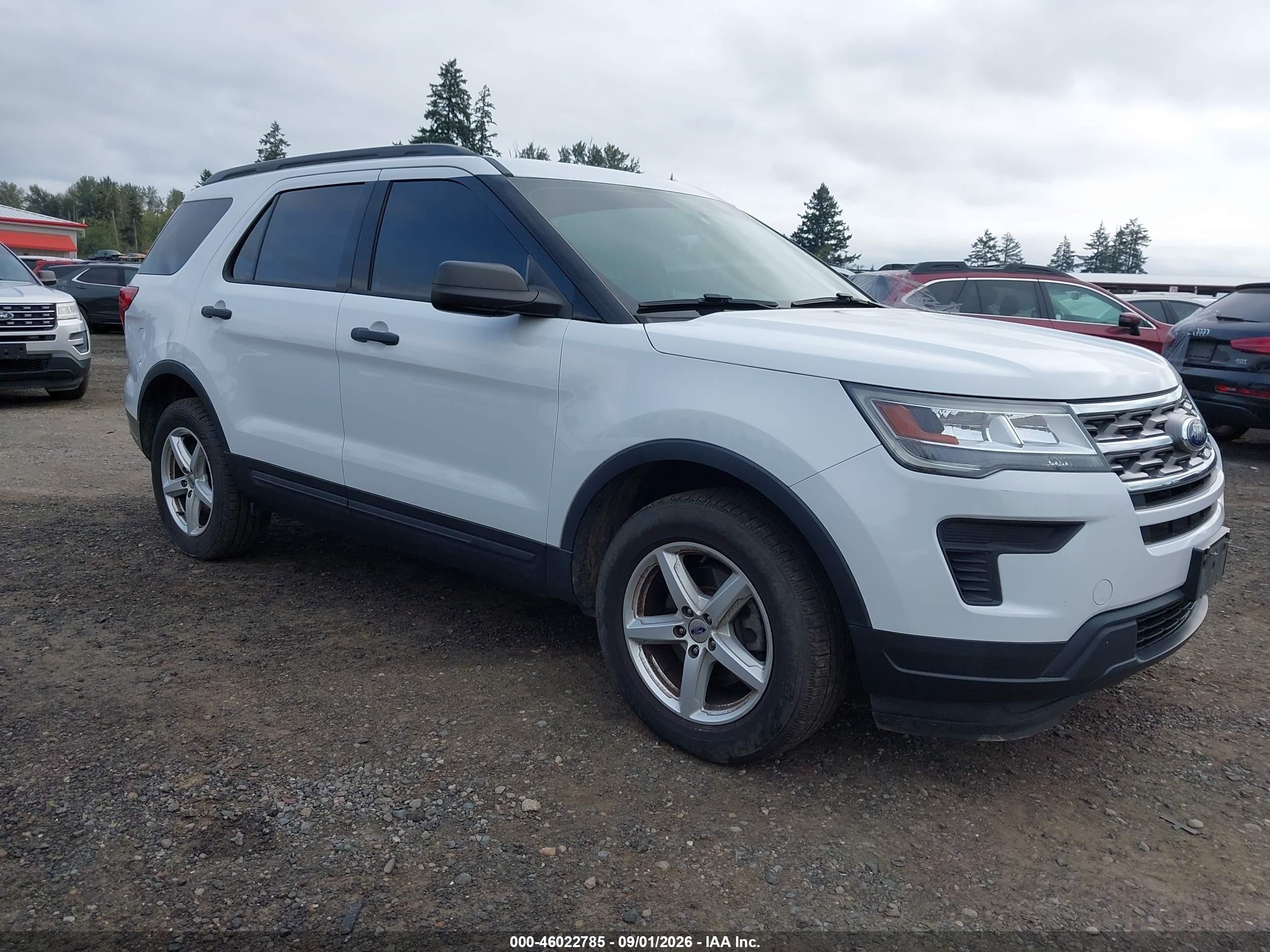2018 Ford Explorer   White vin: 1FM5K8BH4JGC45566