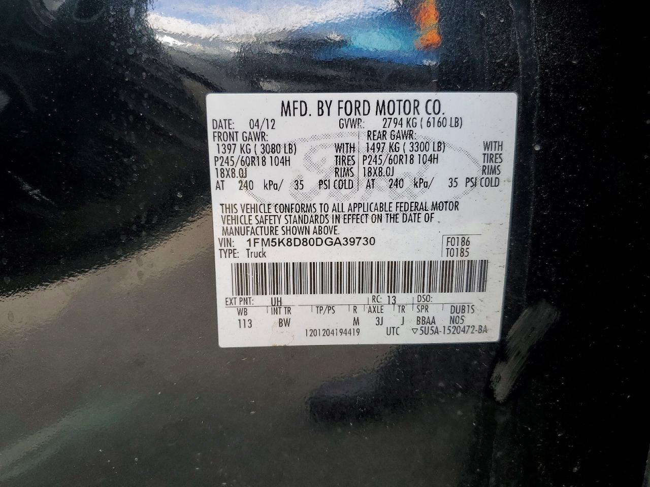 2013 Ford Explorer Xlt Black vin: 1FM5K8D80DGA39730