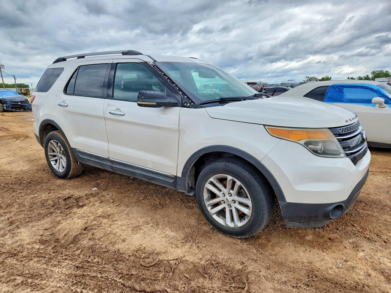 2013 Ford Explorer Xlt White vin: 1FM5K8D80DGA78740
