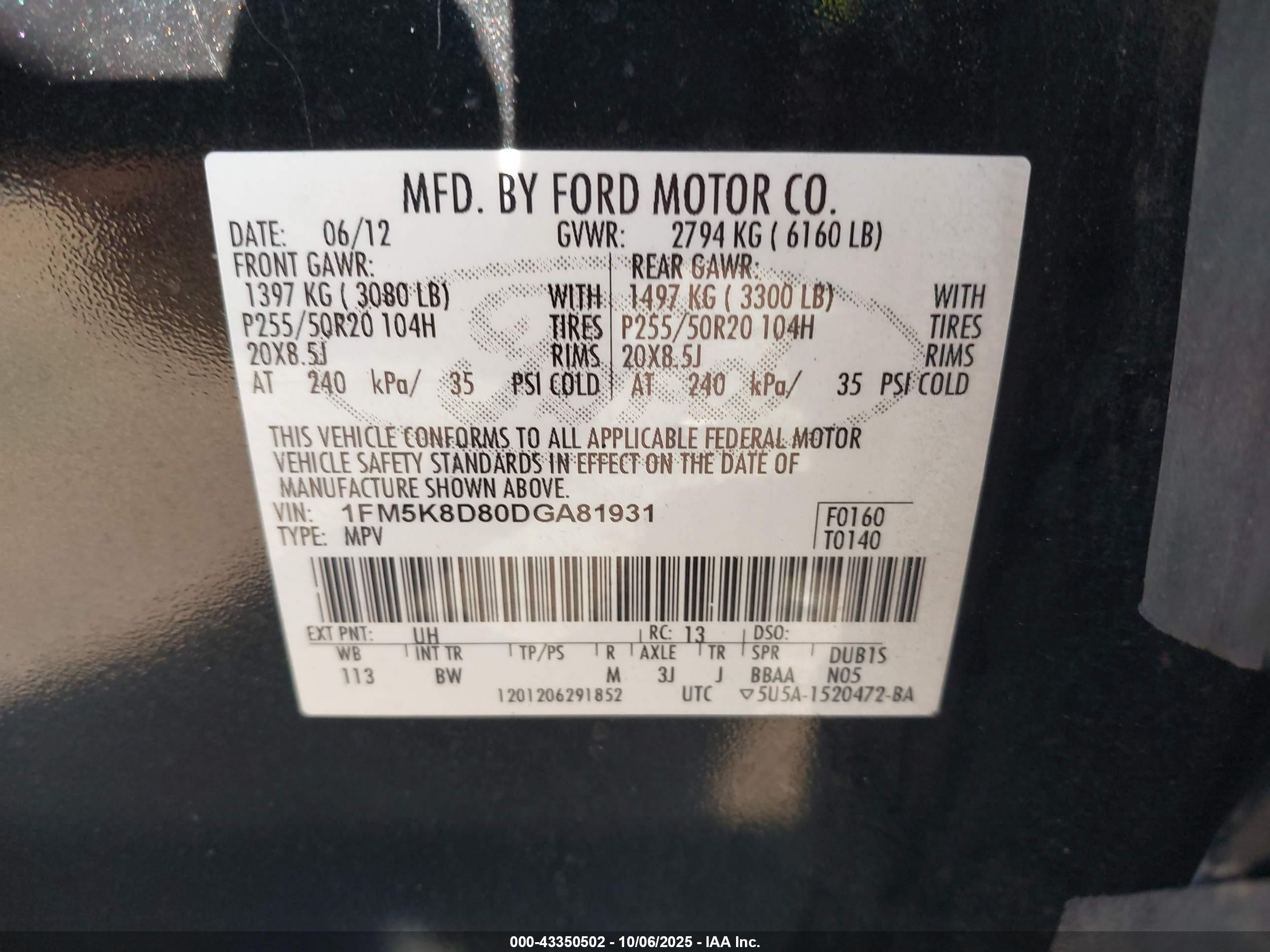 2013 Ford Explorer Xlt Black vin: 1FM5K8D80DGA81931
