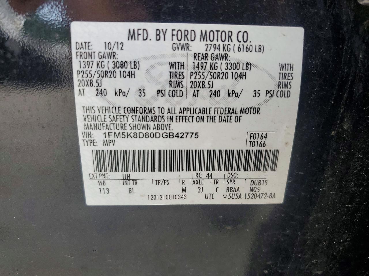 2013 Ford Explorer Xlt Черный vin: 1FM5K8D80DGB42775