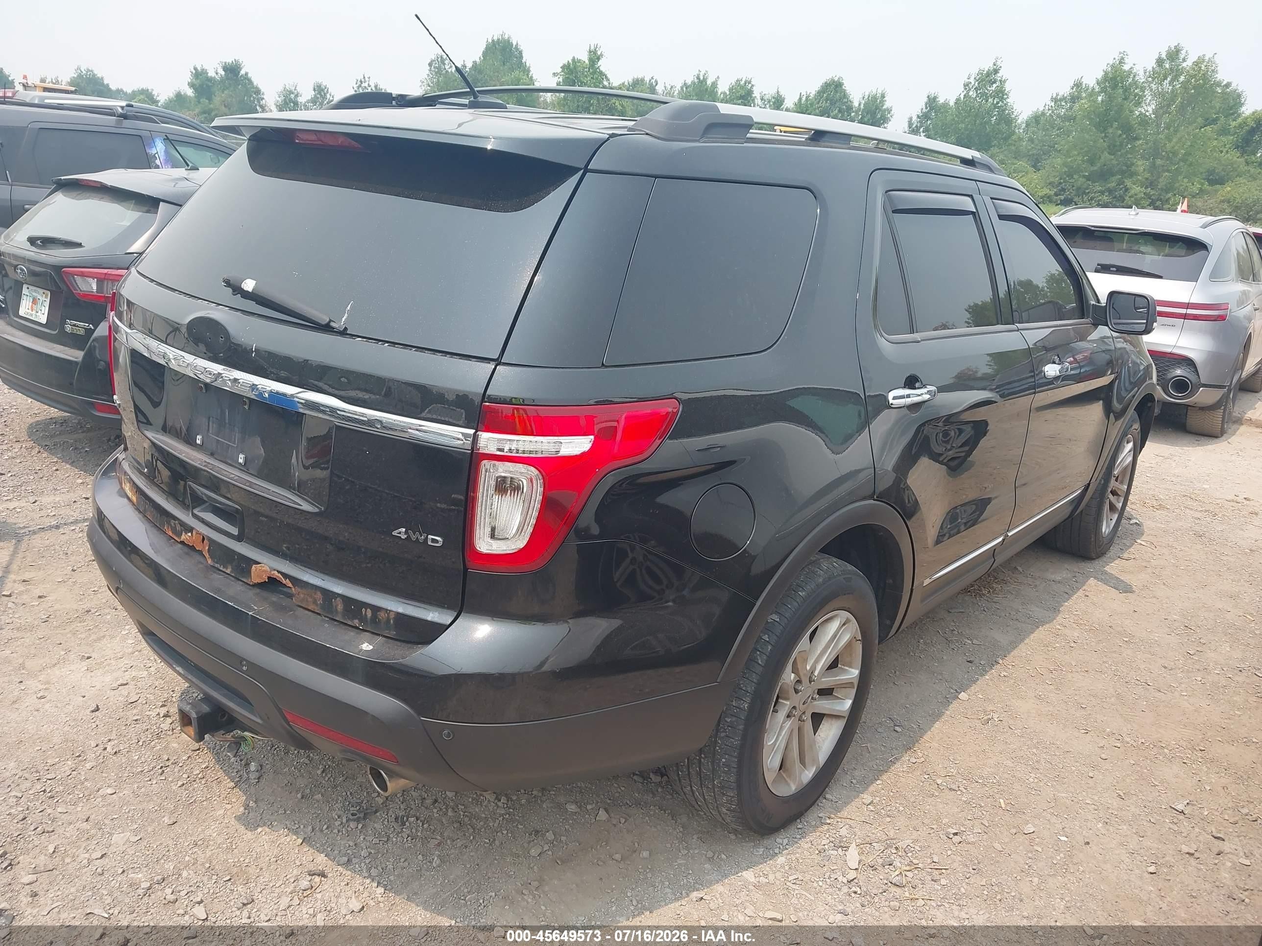 2013 Ford Explorer Xlt Black vin: 1FM5K8D80DGC04031