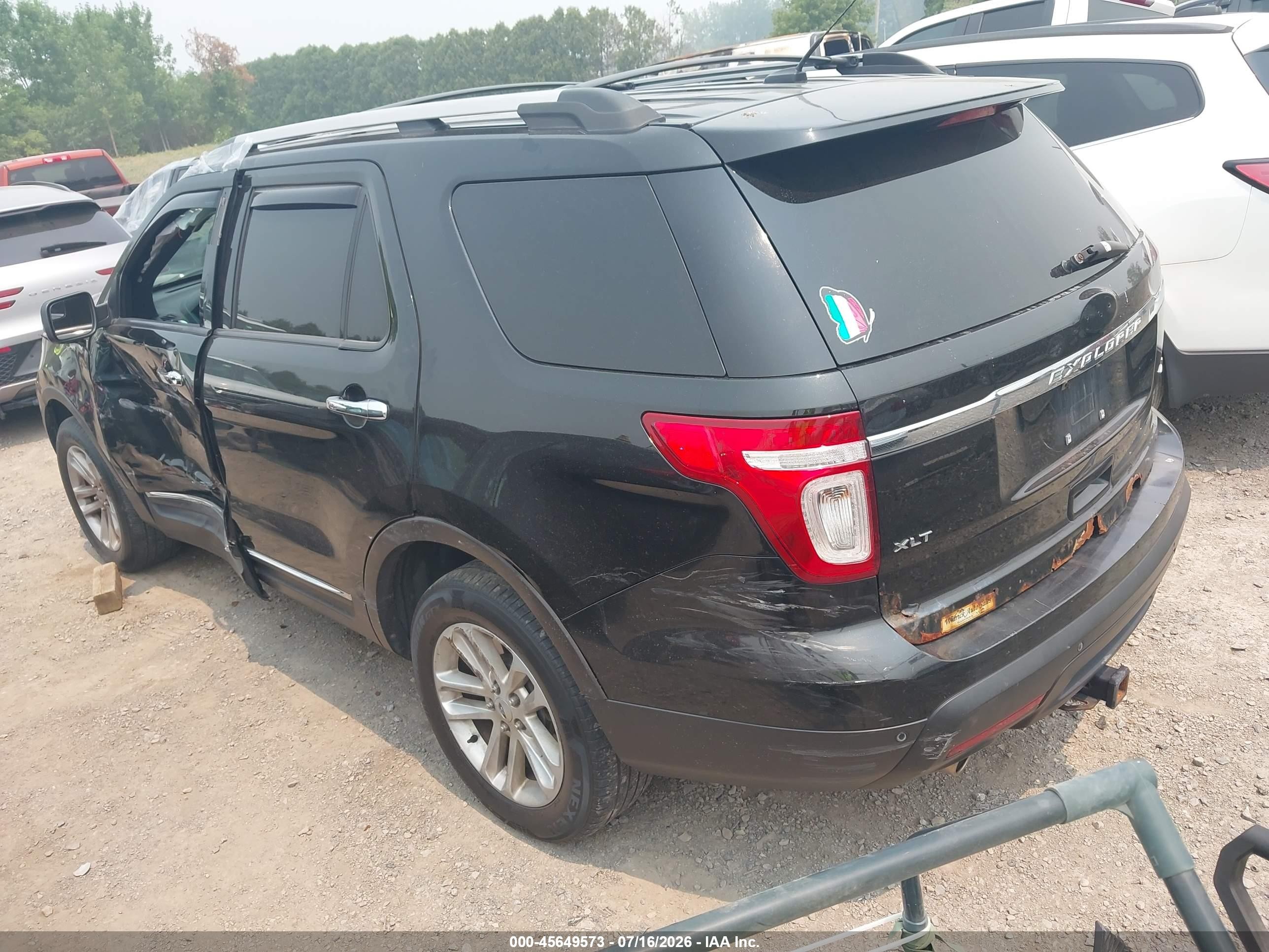 2013 Ford Explorer Xlt Black vin: 1FM5K8D80DGC04031