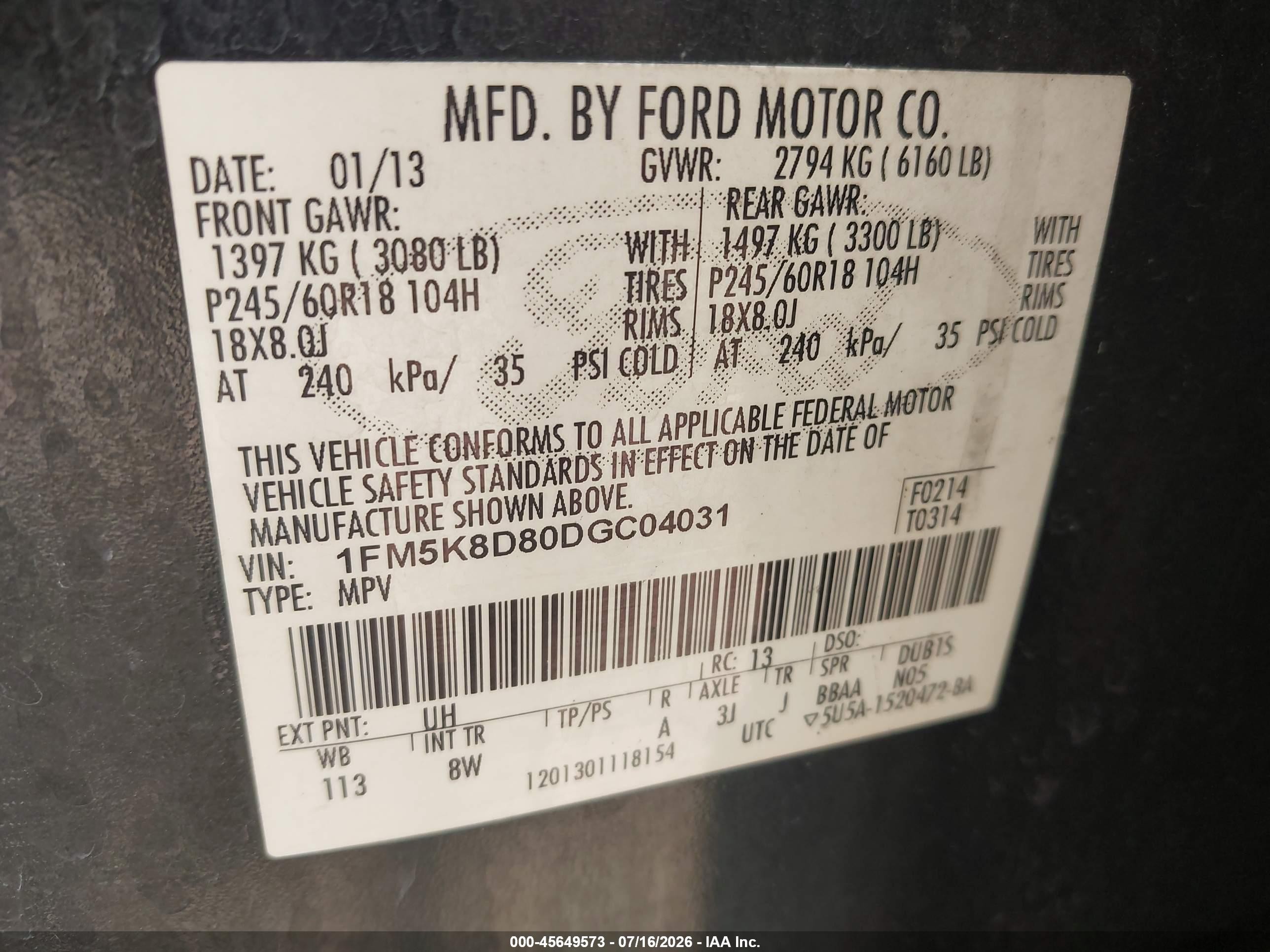 2013 Ford Explorer Xlt Black vin: 1FM5K8D80DGC04031