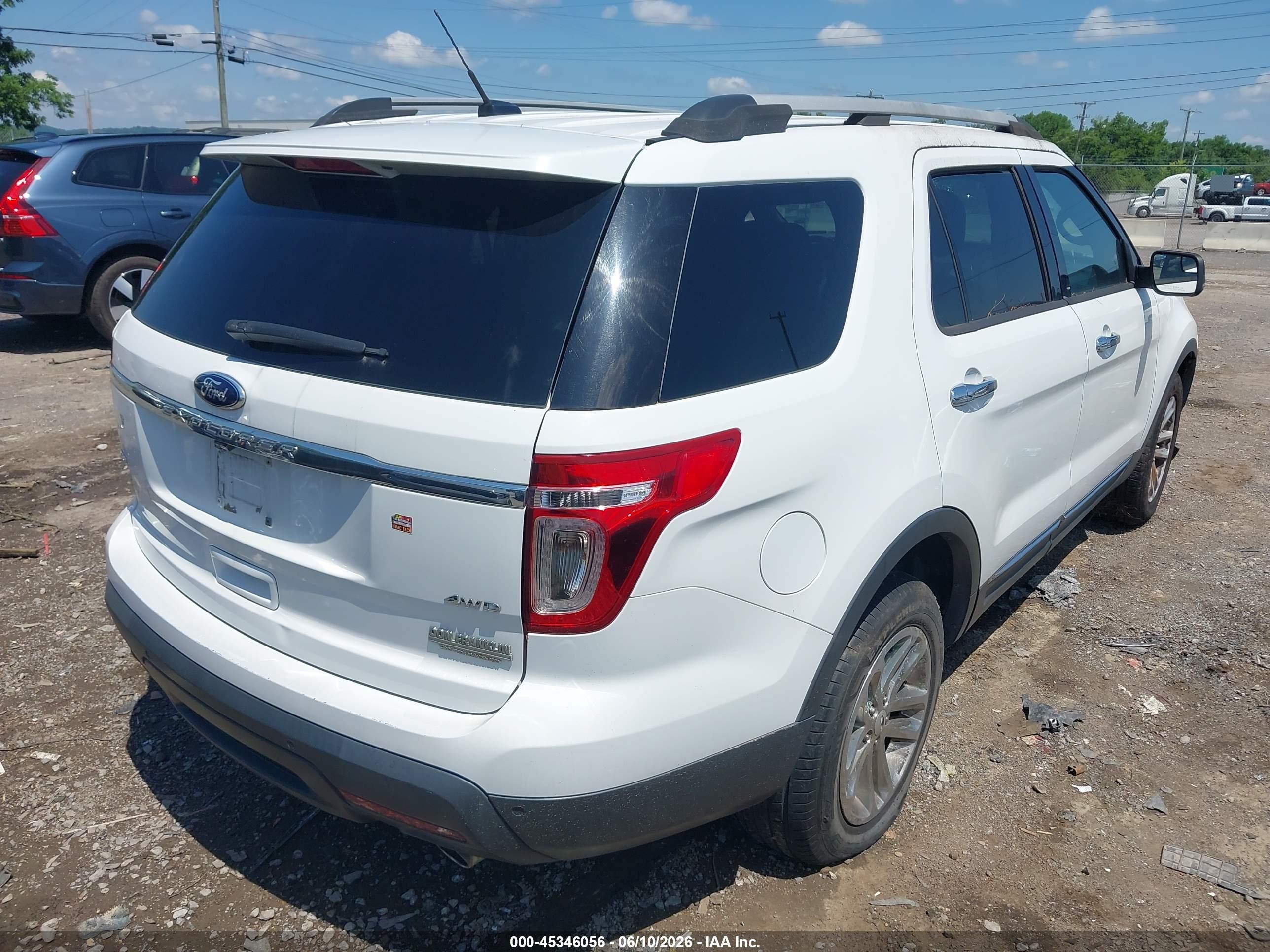 2013 Ford Explorer Xlt White vin: 1FM5K8D80DGC71647