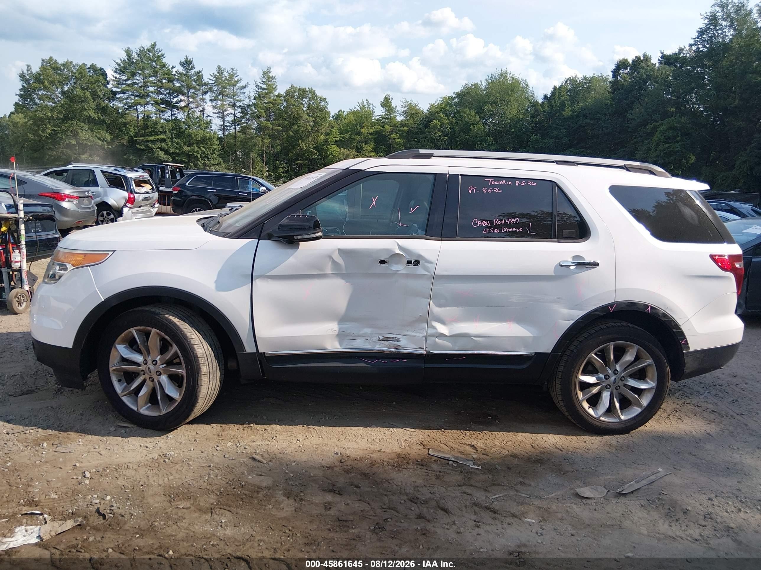 2014 Ford Explorer Xlt Белый vin: 1FM5K8D80EGA25666