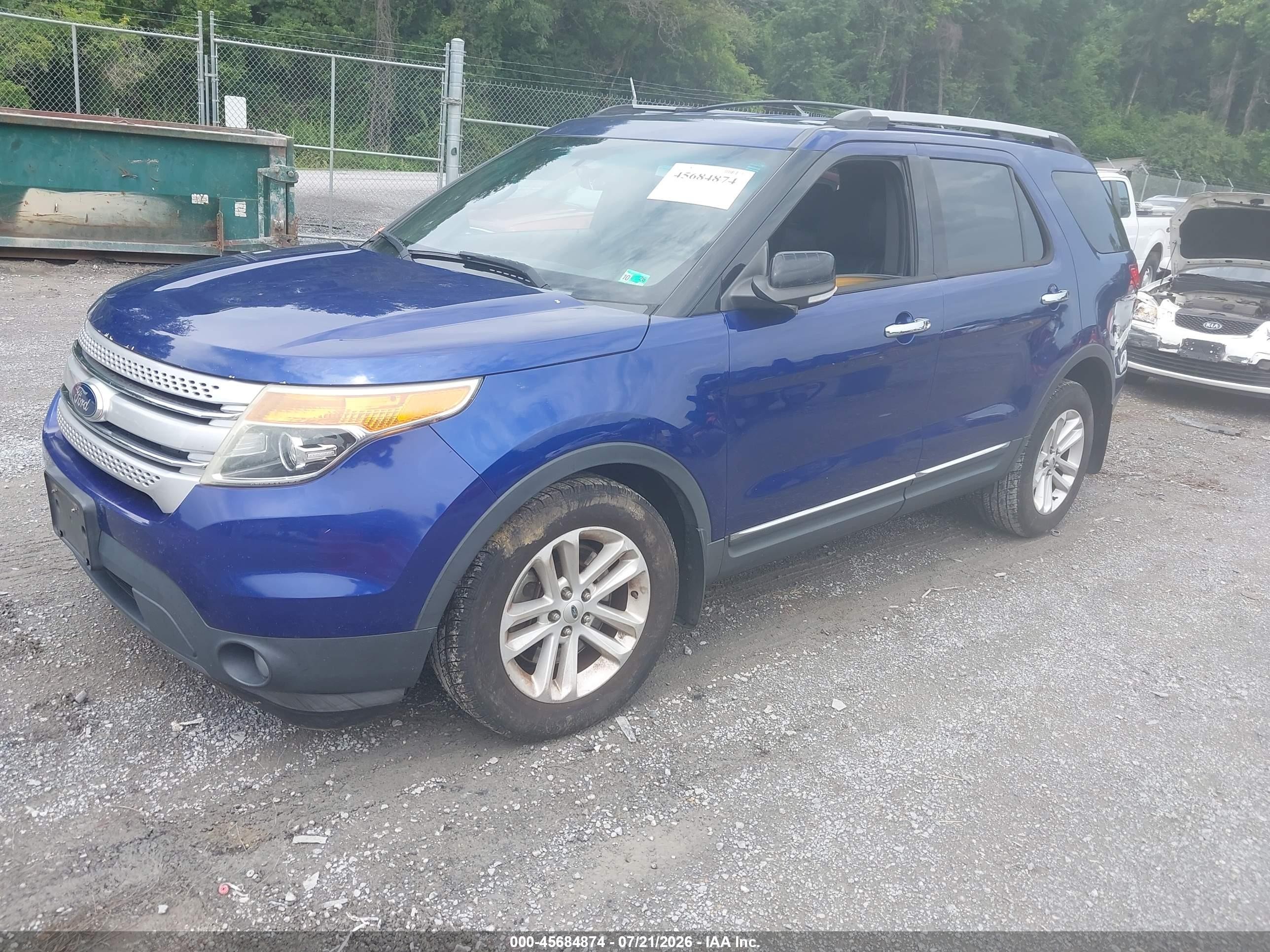 2014 Ford Explorer Xlt Blue vin: 1FM5K8D80EGA47831