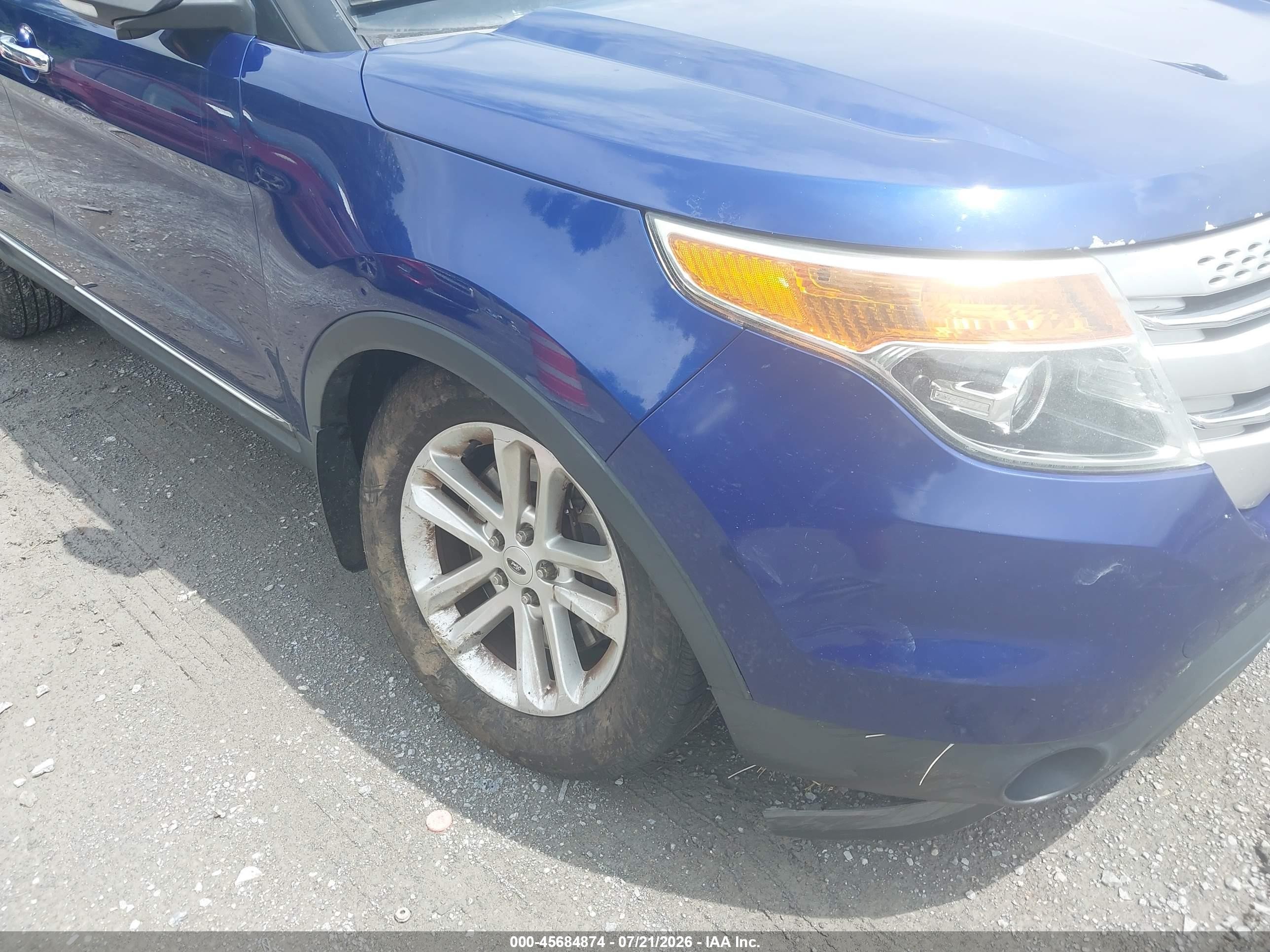 2014 Ford Explorer Xlt Blue vin: 1FM5K8D80EGA47831