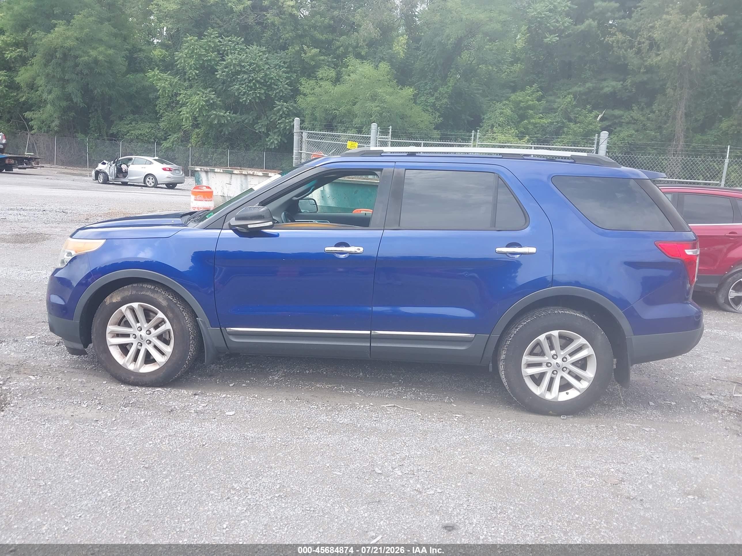 2014 Ford Explorer Xlt Blue vin: 1FM5K8D80EGA47831