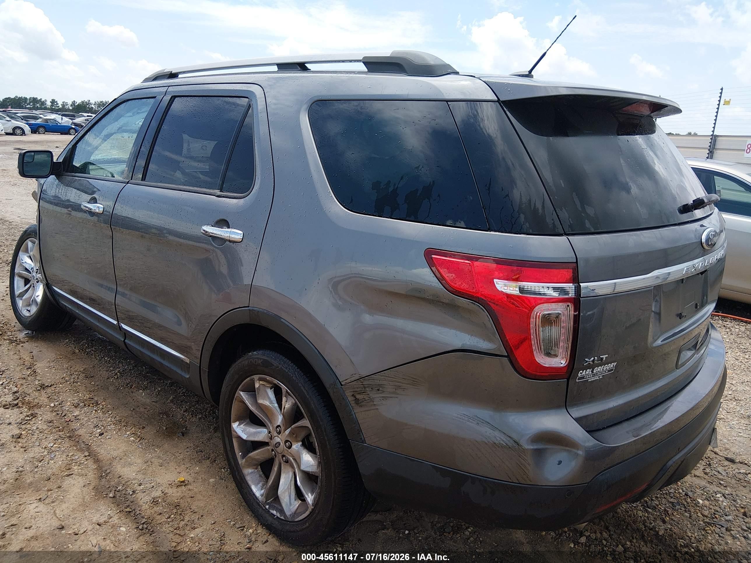 2014 Ford Explorer Xlt Gray vin: 1FM5K8D80EGA52527