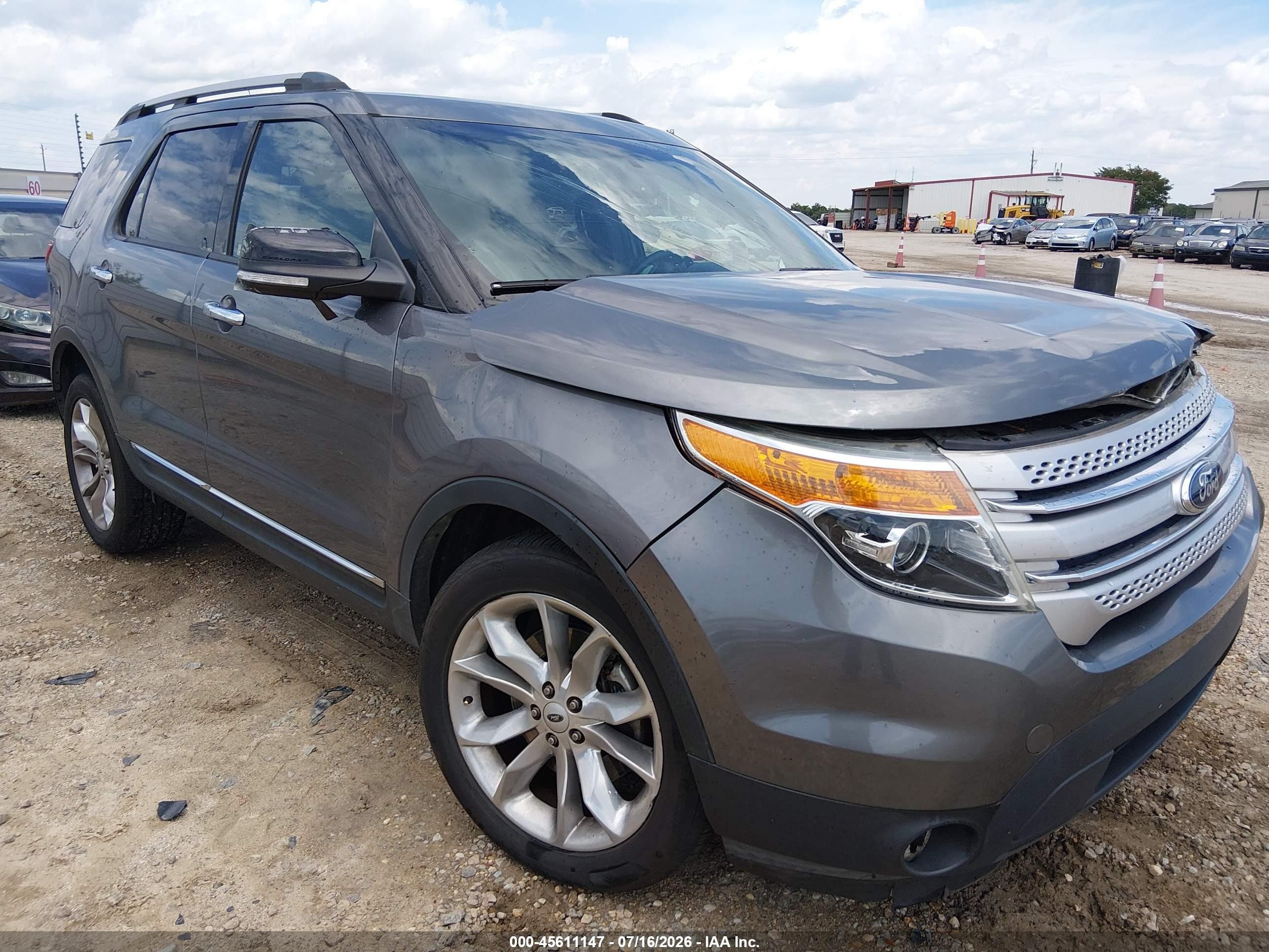 2014 Ford Explorer Xlt Gray vin: 1FM5K8D80EGA52527