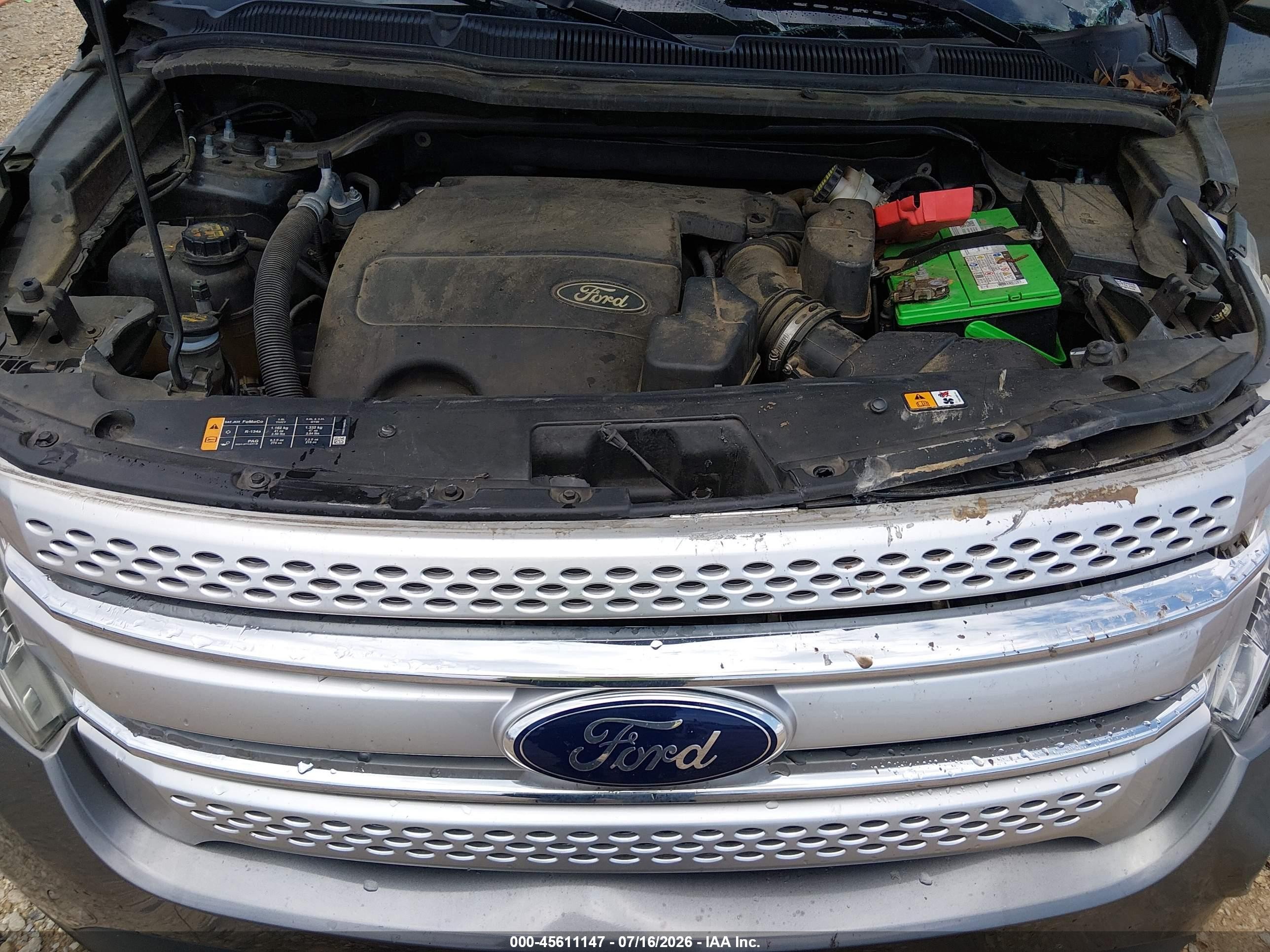 2014 Ford Explorer Xlt Gray vin: 1FM5K8D80EGA52527