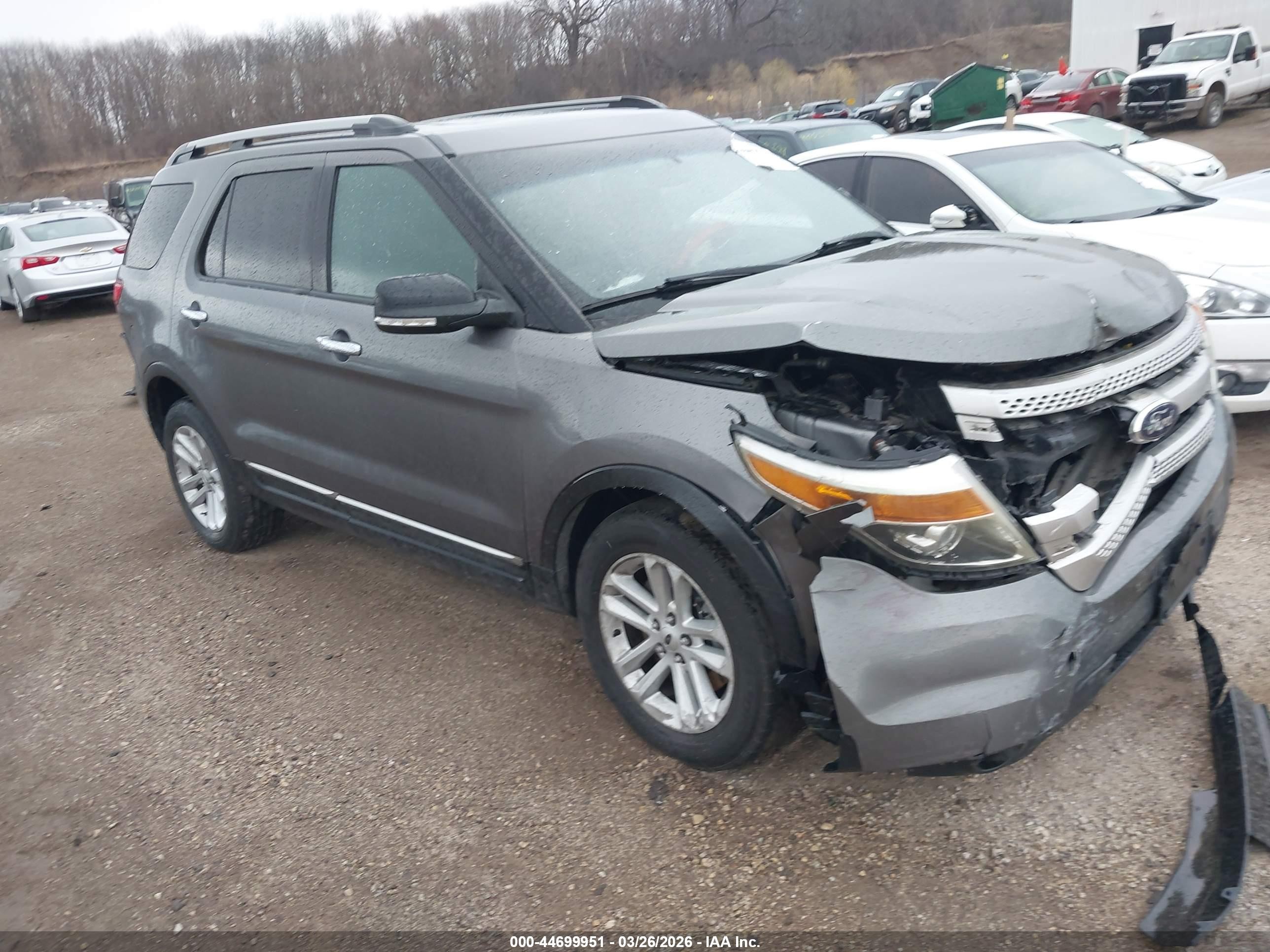 2014 Ford Explorer Xlt Gray vin: 1FM5K8D80EGA72373