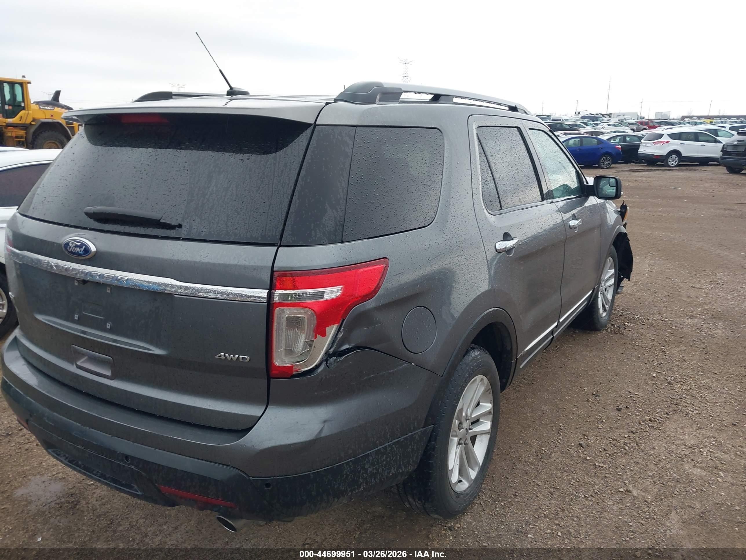 2014 Ford Explorer Xlt Gray vin: 1FM5K8D80EGA72373
