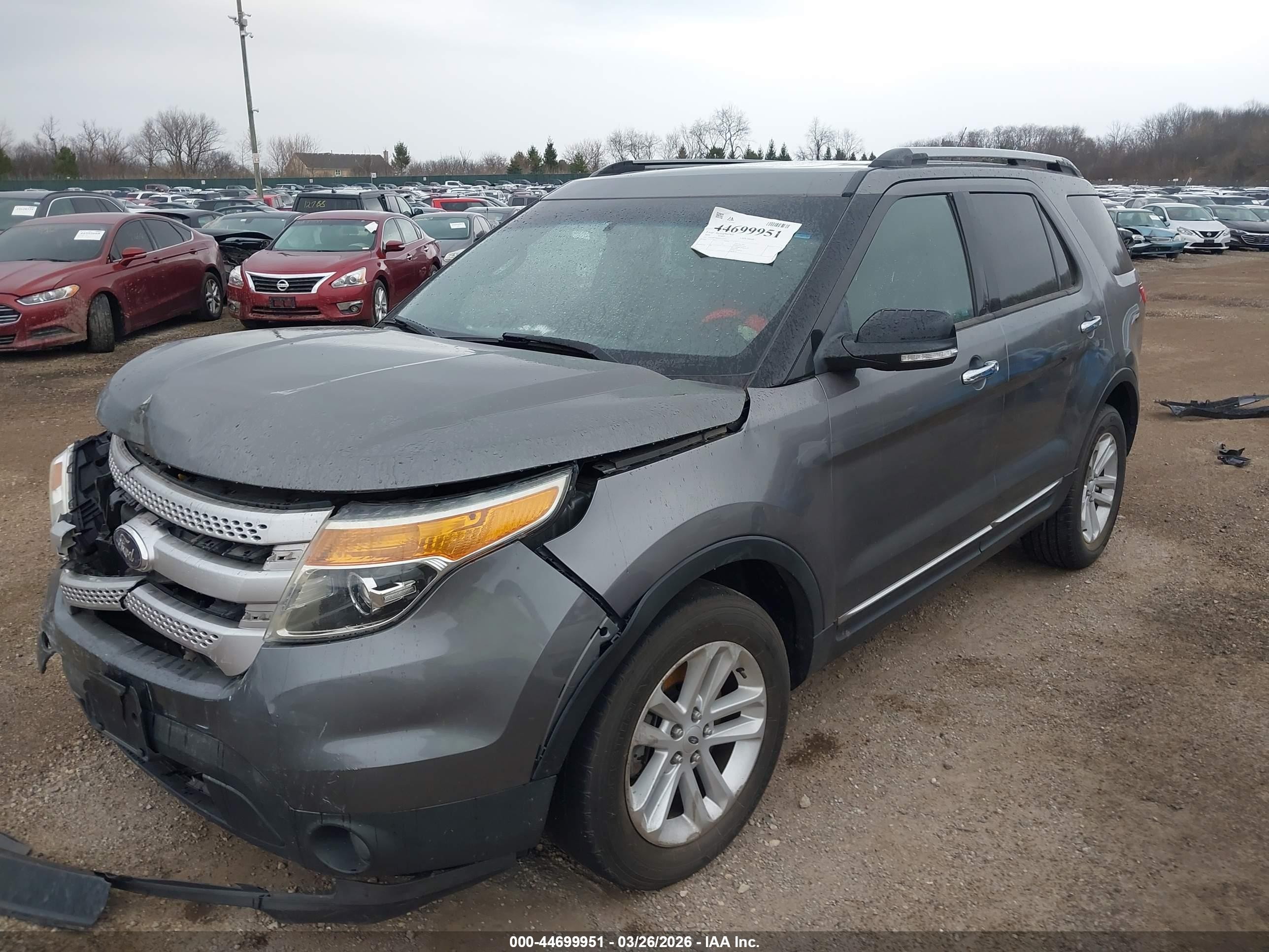 2014 Ford Explorer Xlt Gray vin: 1FM5K8D80EGA72373